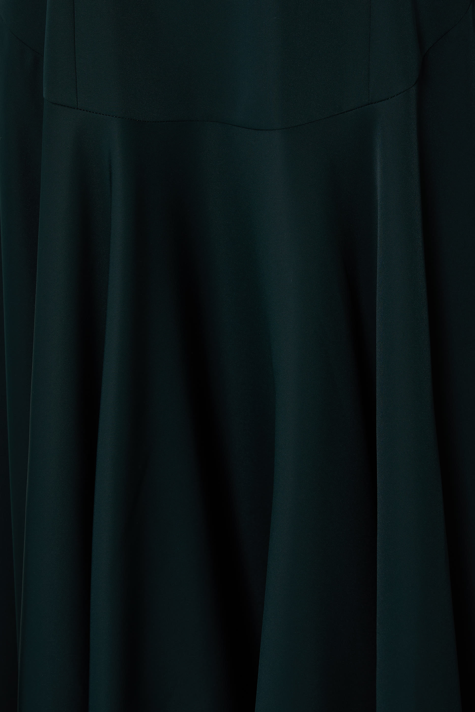 Off-Shoulder Statement Sleeve Crepe Gown