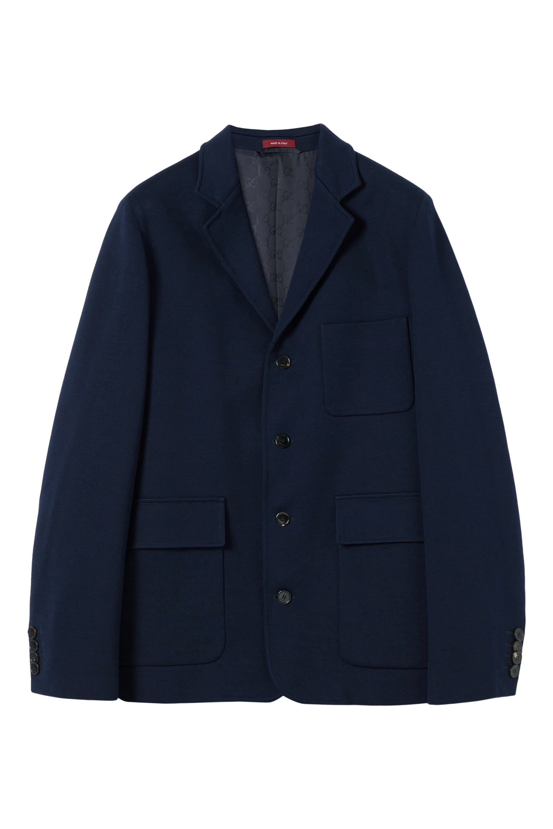  Single-Breasted Cotton Jersey Jacket