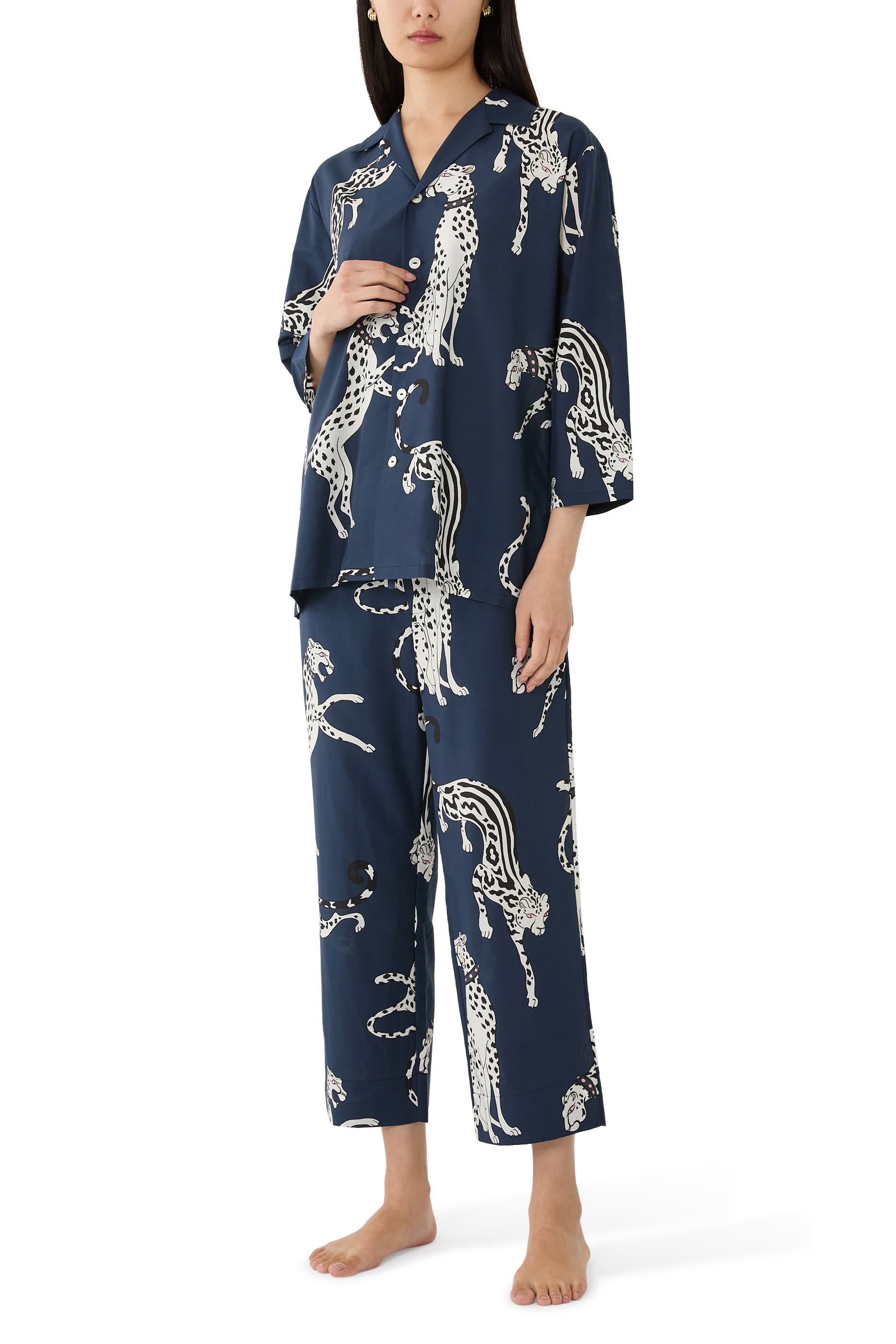Casablanca Ziegfeld Leopard Pajama Set