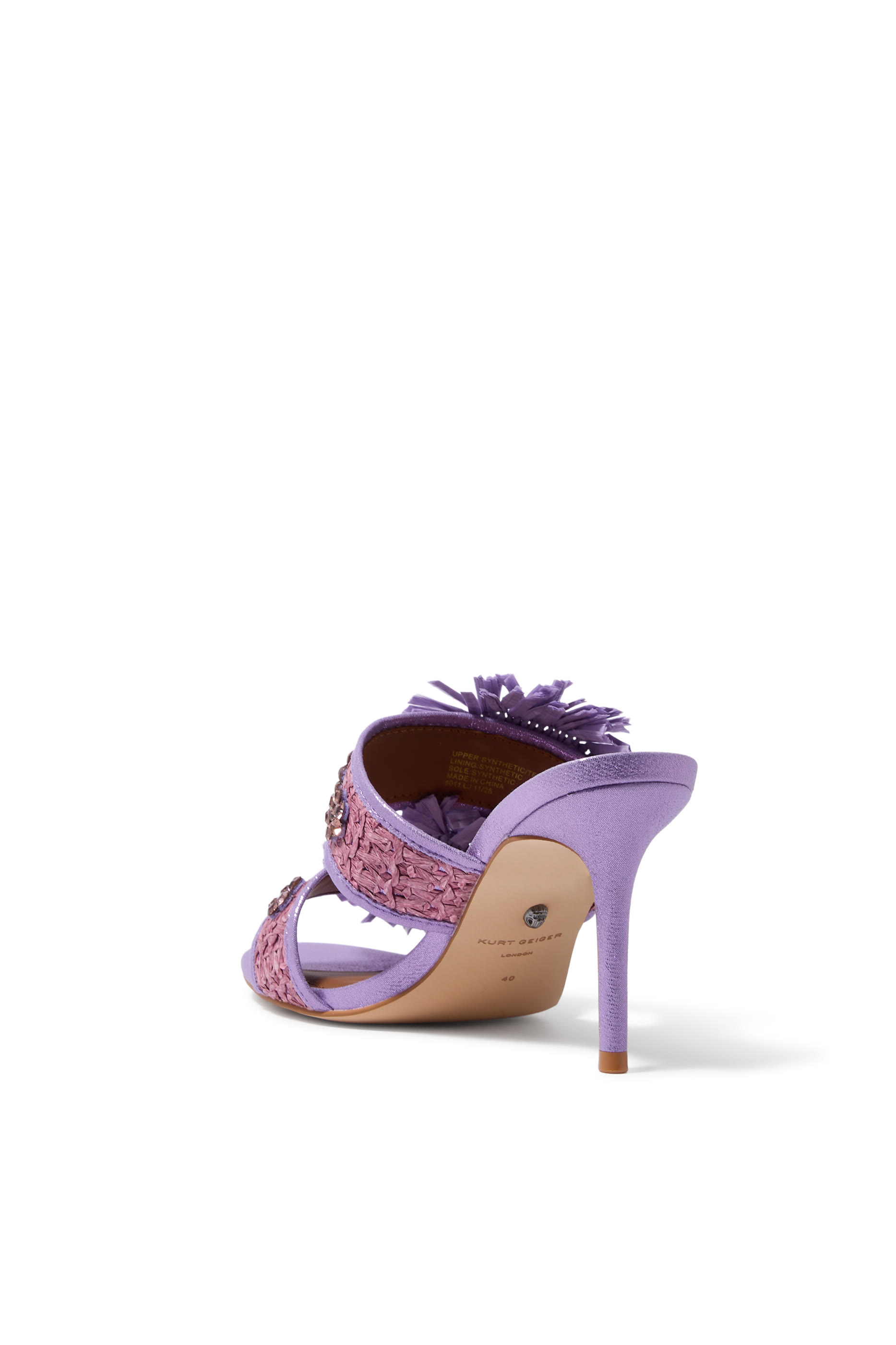 Raffia Buckle Flat Sandals