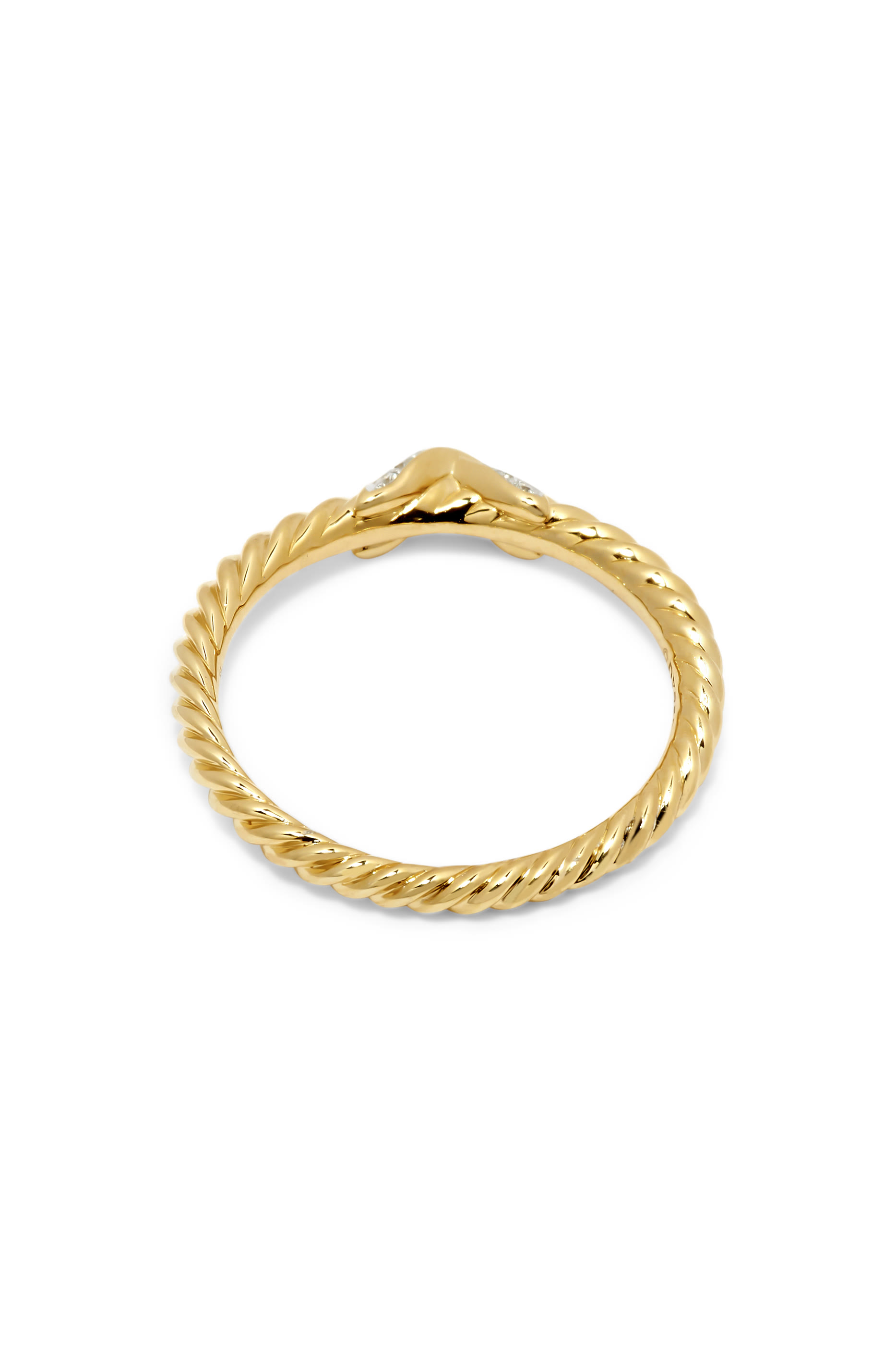 18k Yellow Gold Petit X Diamond Ring
