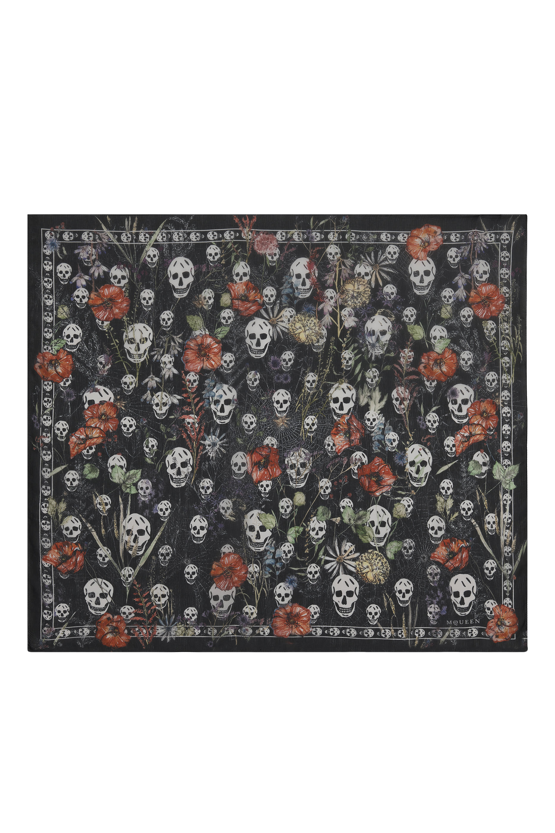 Classic Silk Skull Scarf