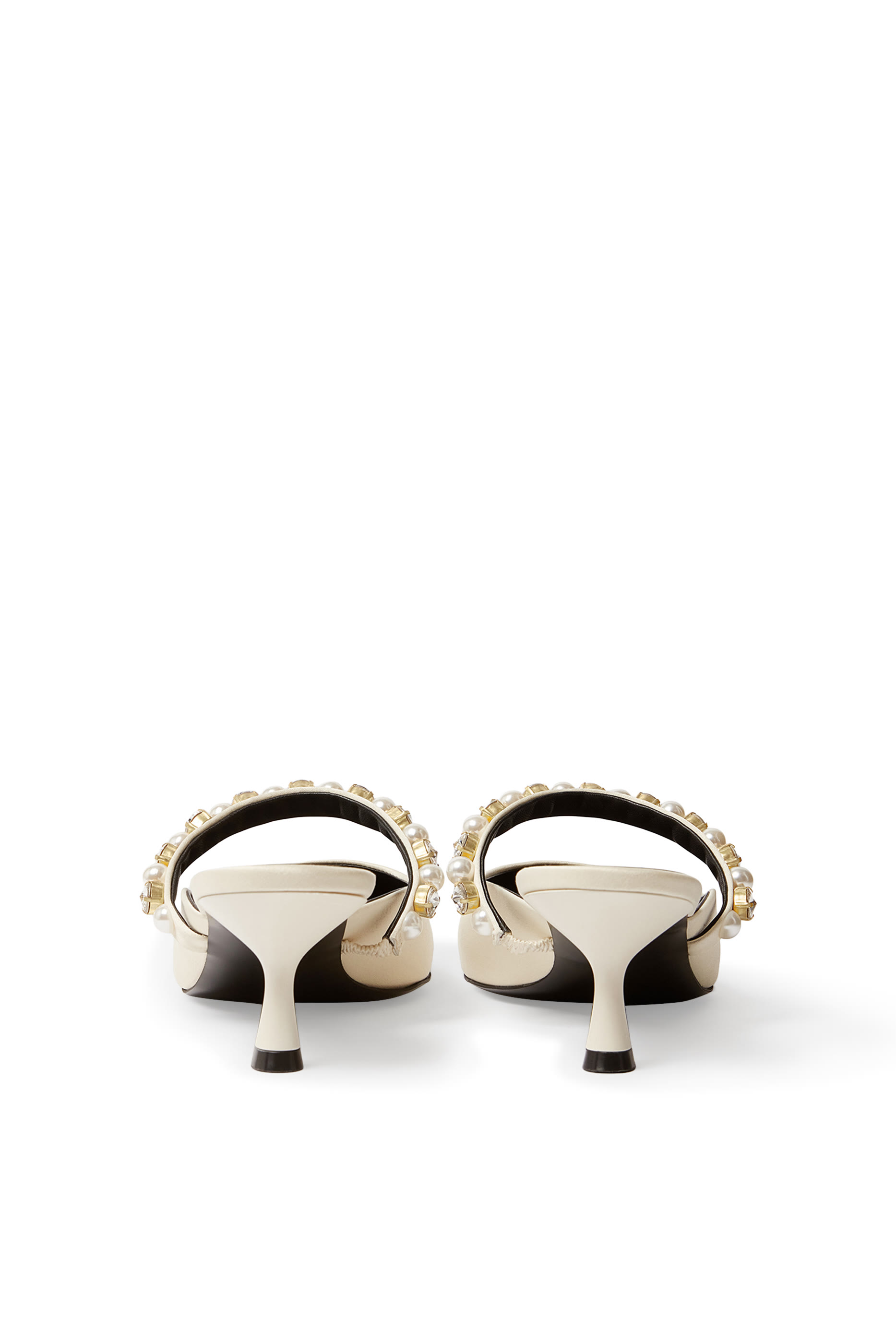 Elsa Pearl-Embellished Kitten Heels