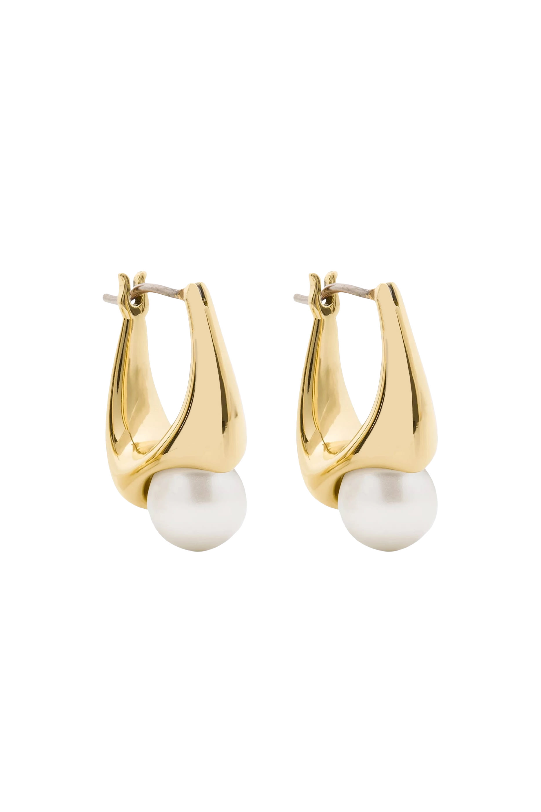 Harmony Huggies Earrings, Titanium & Glass