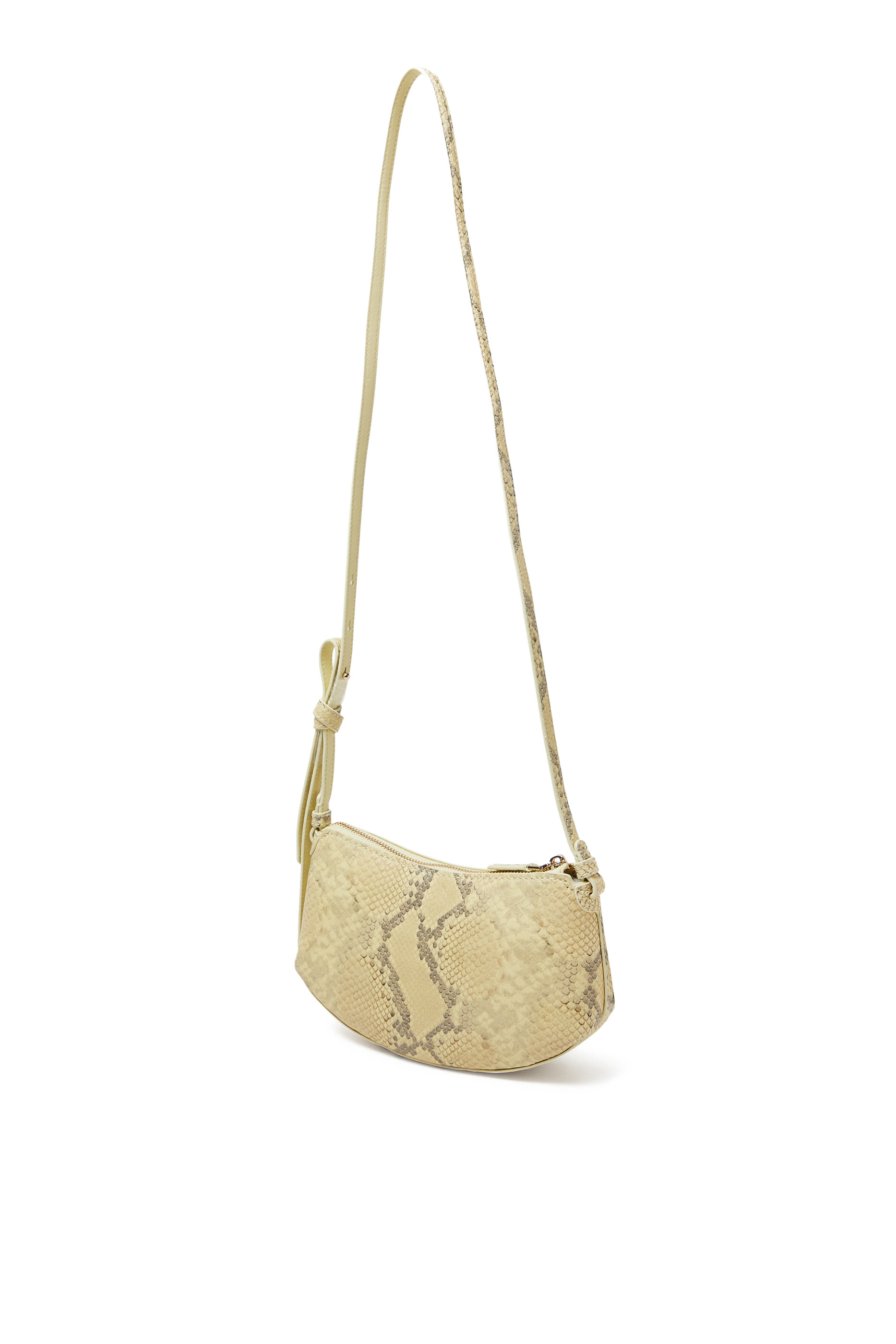 Loop Snake Embossed Crossbody Bag