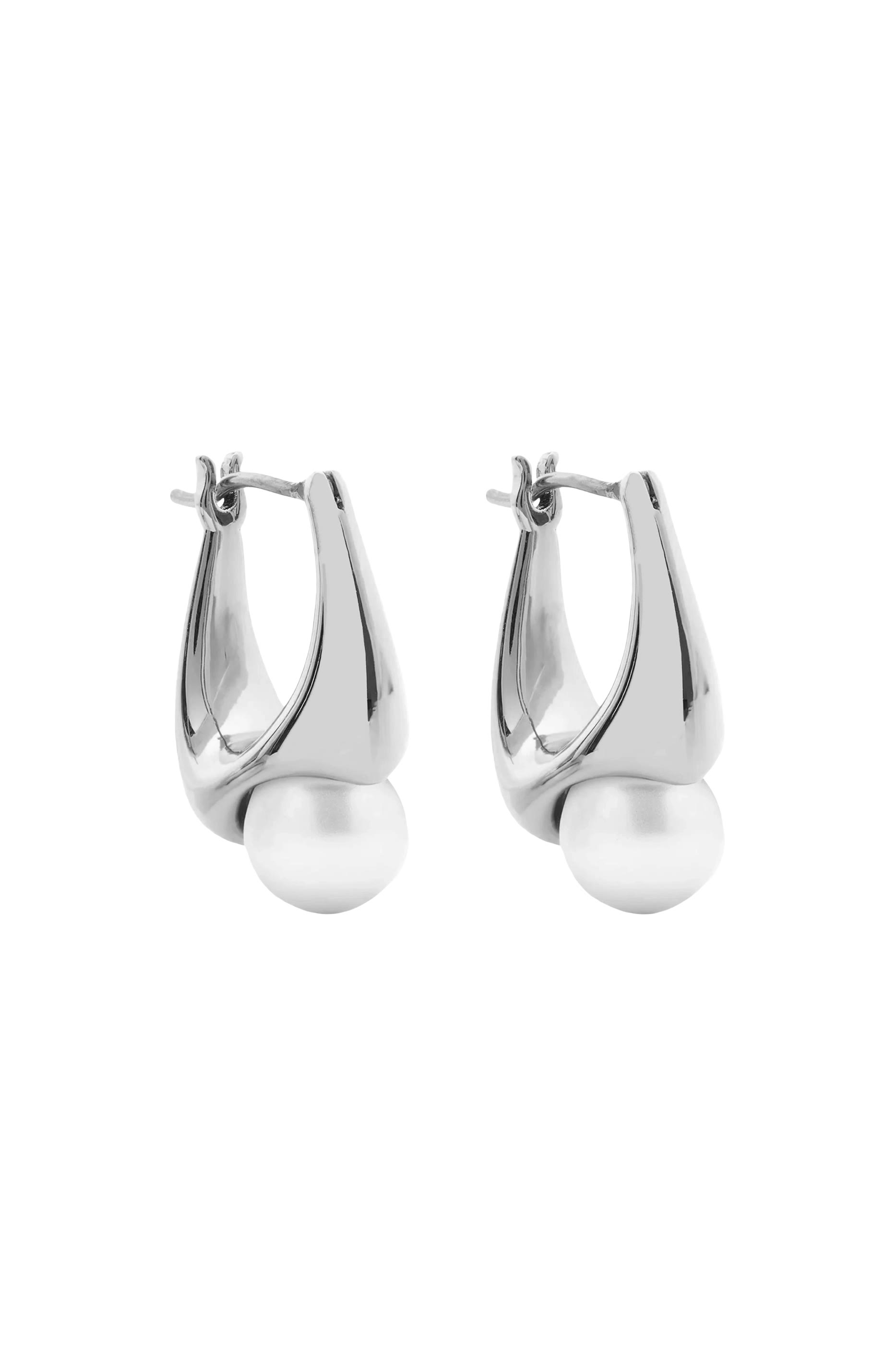 Harmony Huggies Earrings, Titanium & Glass