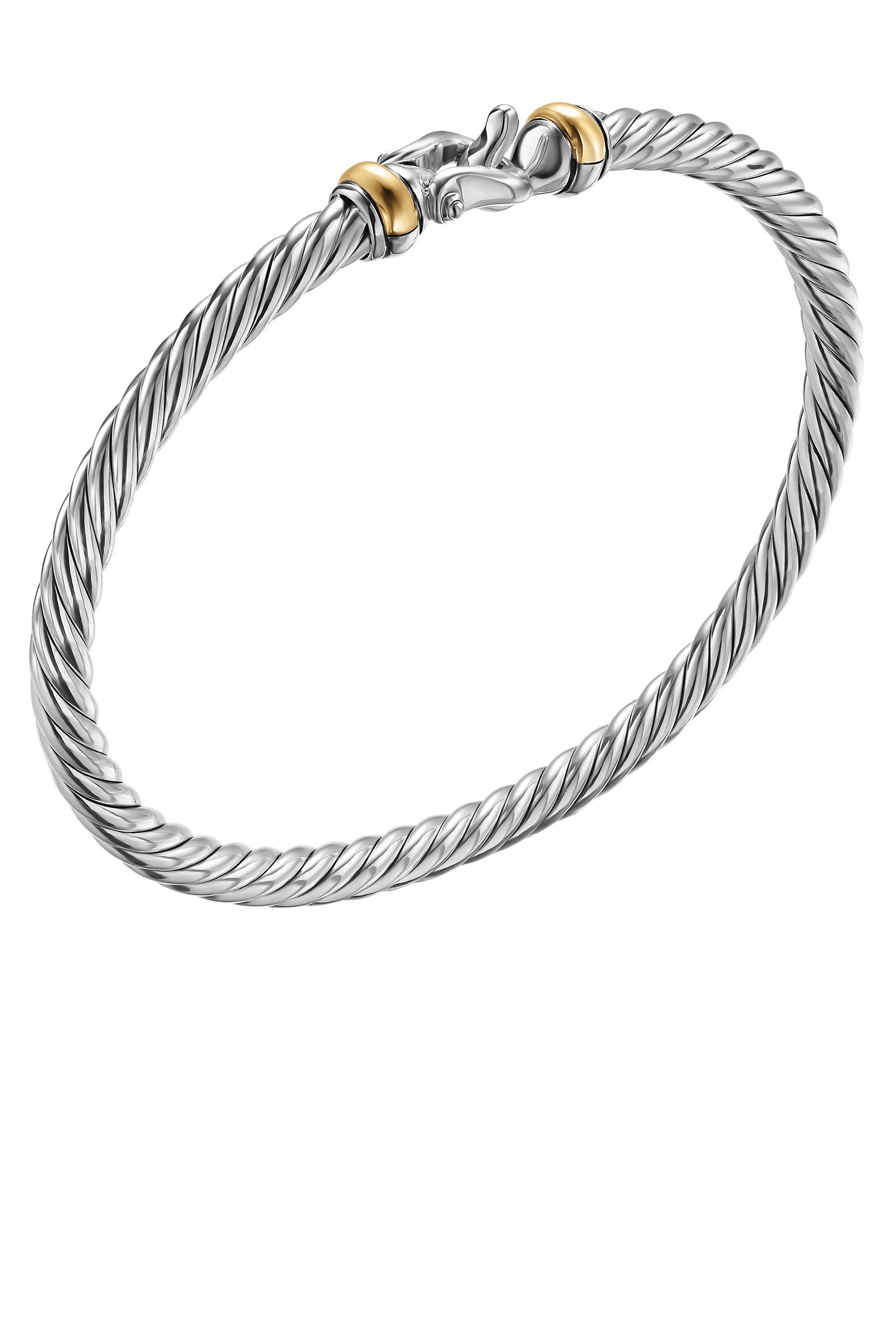 Cable Flex® Buckle Bracelet, Sterling Silver & 14K Yellow Gold