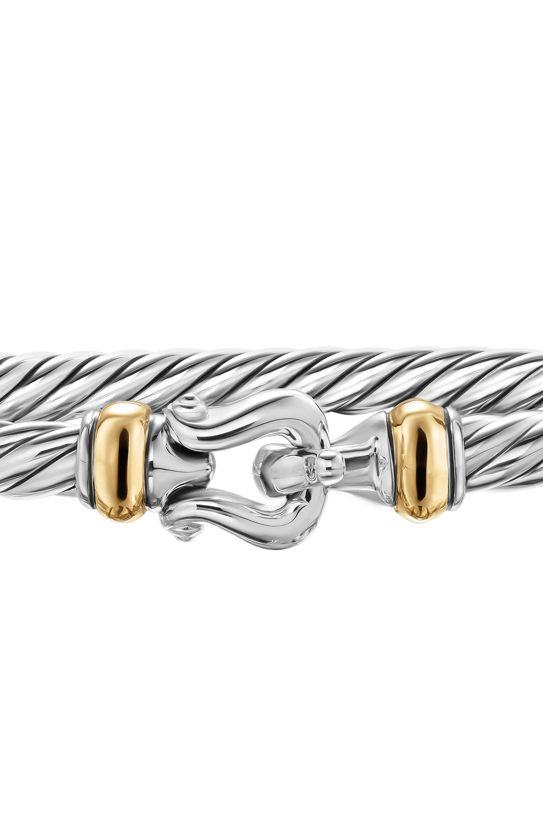Cable Flex® Buckle Bracelet, Sterling Silver & 14K Yellow Gold