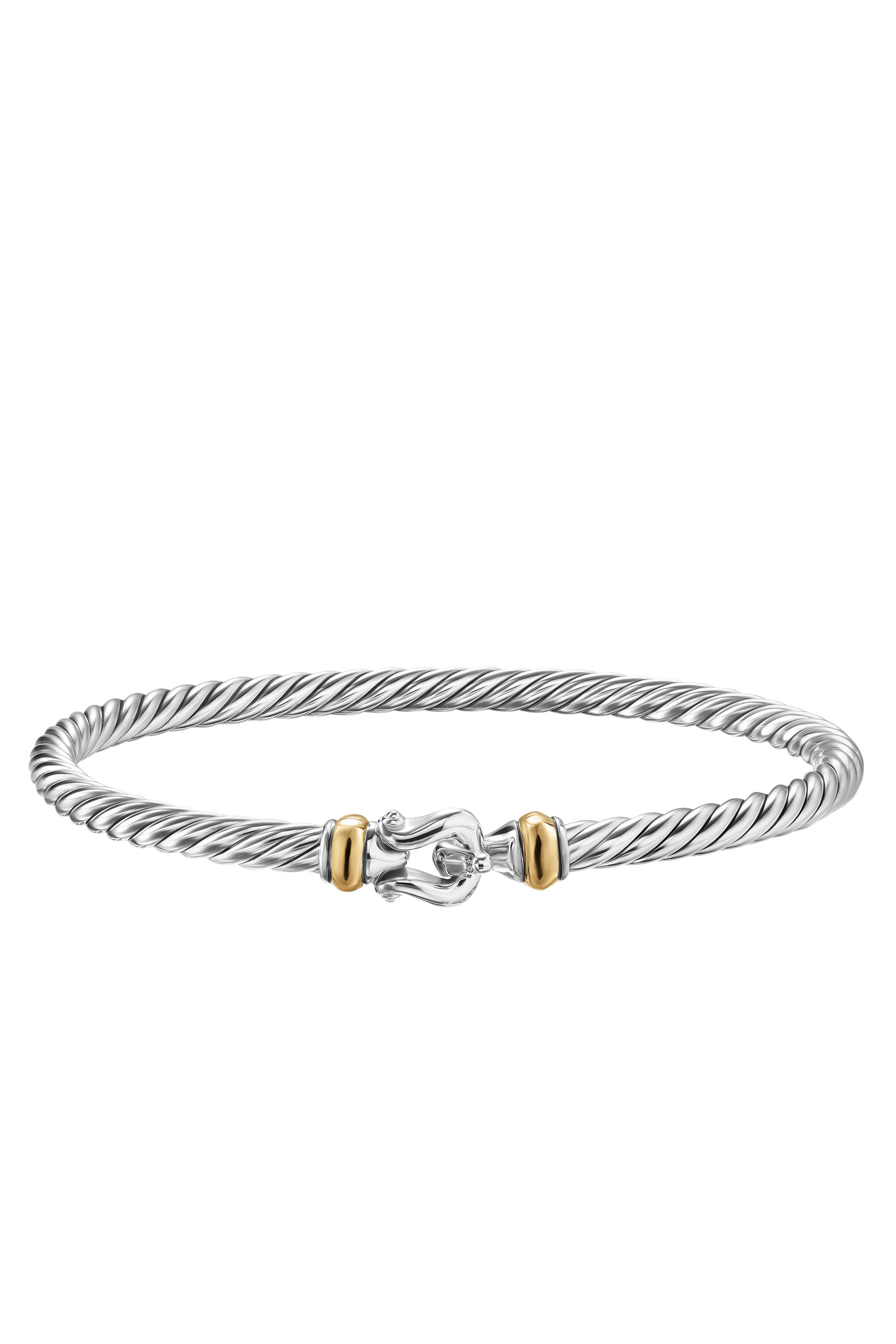 Cable Flex® Buckle Bracelet, Sterling Silver & 14K Yellow Gold