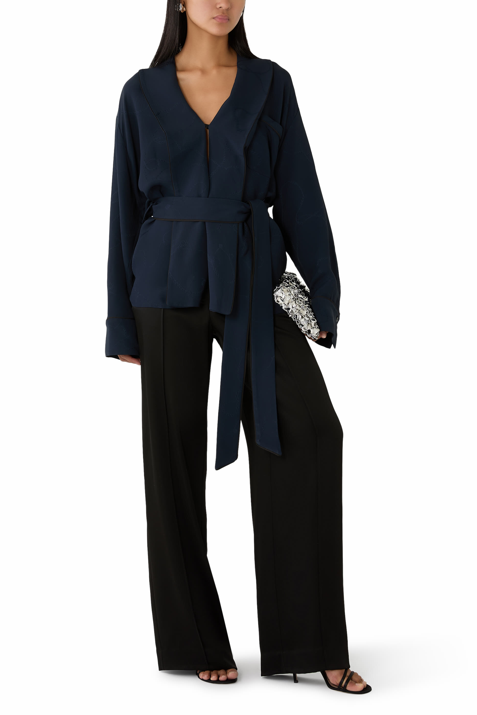 Pajama Wrap Blouse