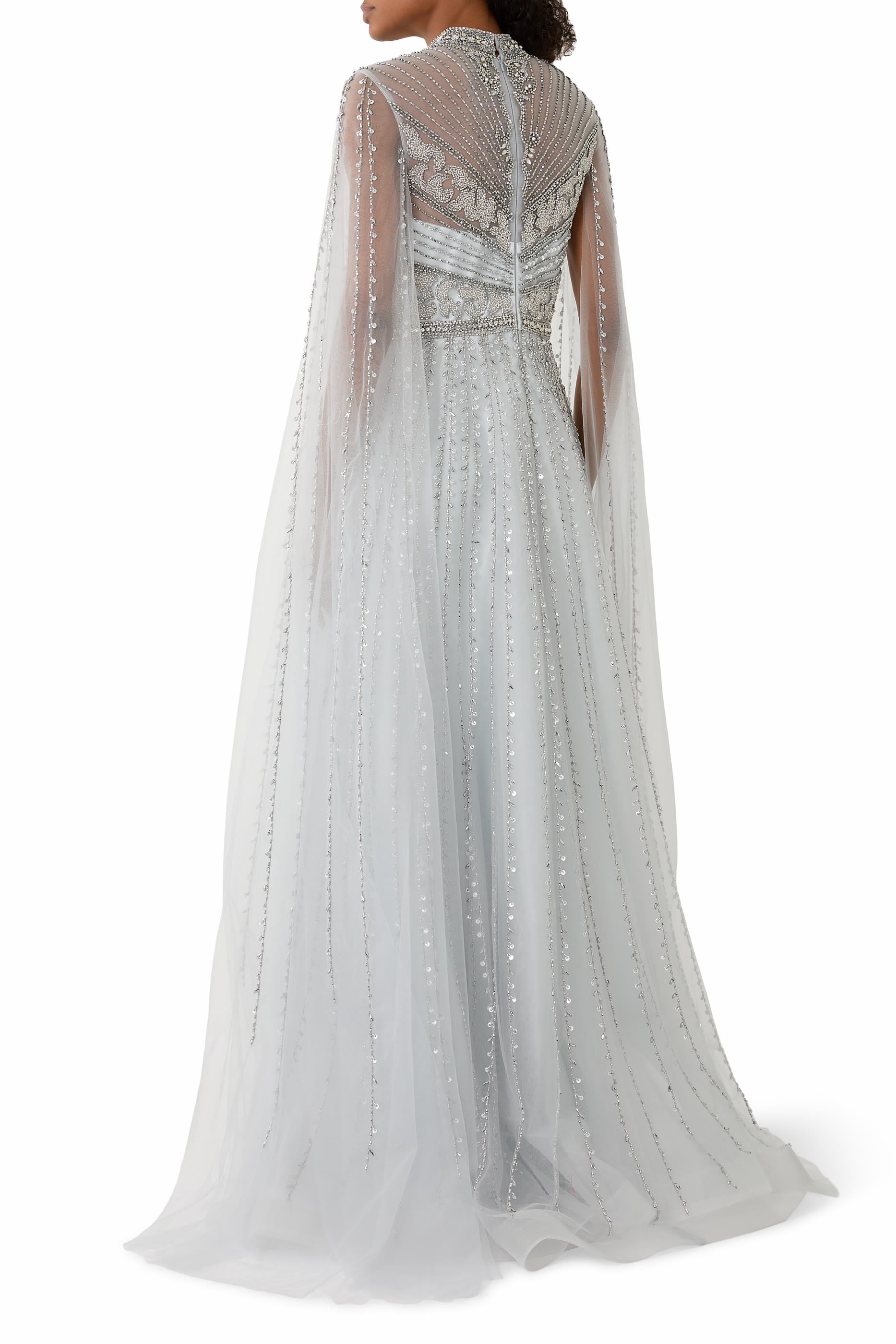 Cape Sleeve Gown