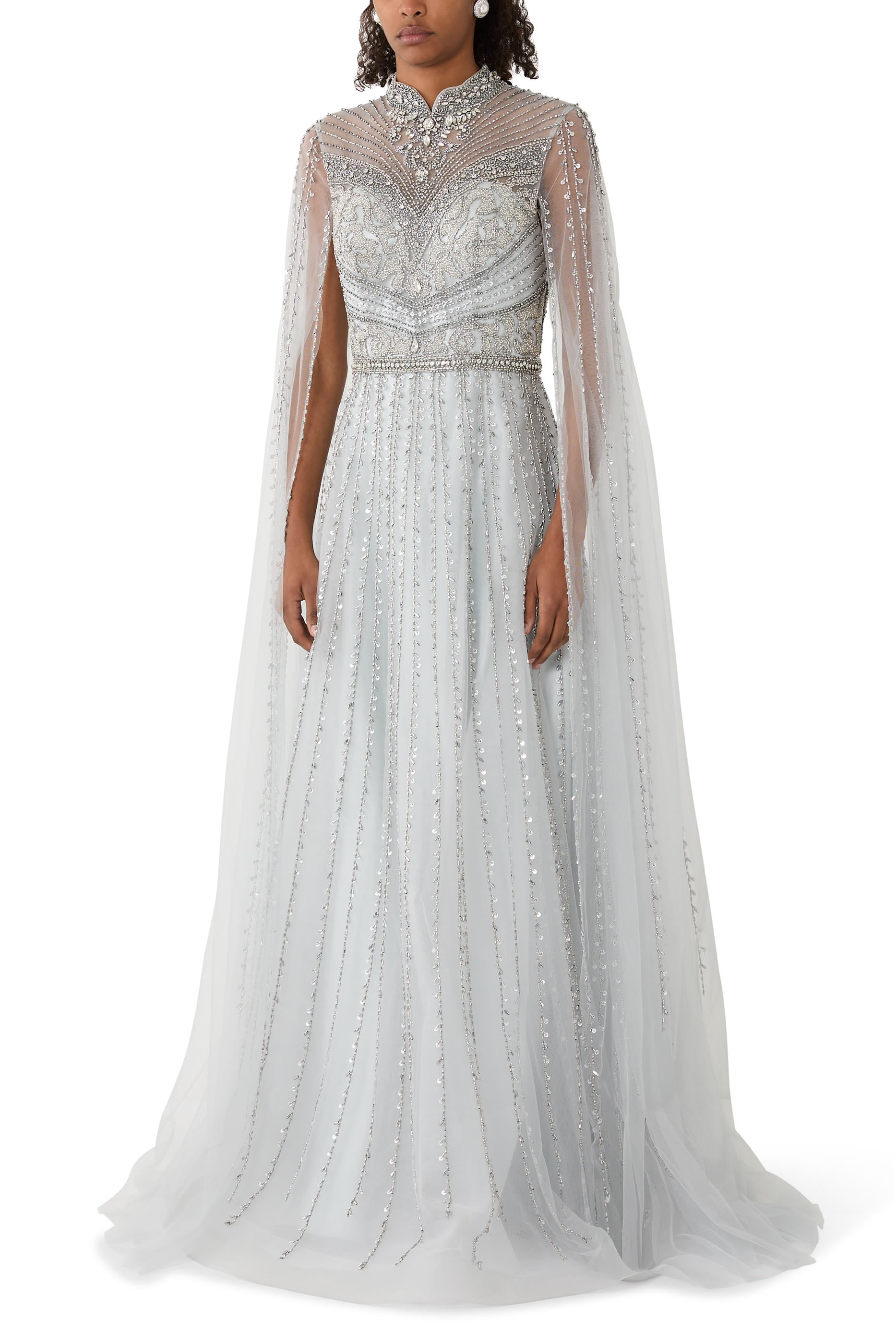 Cape Sleeve Gown