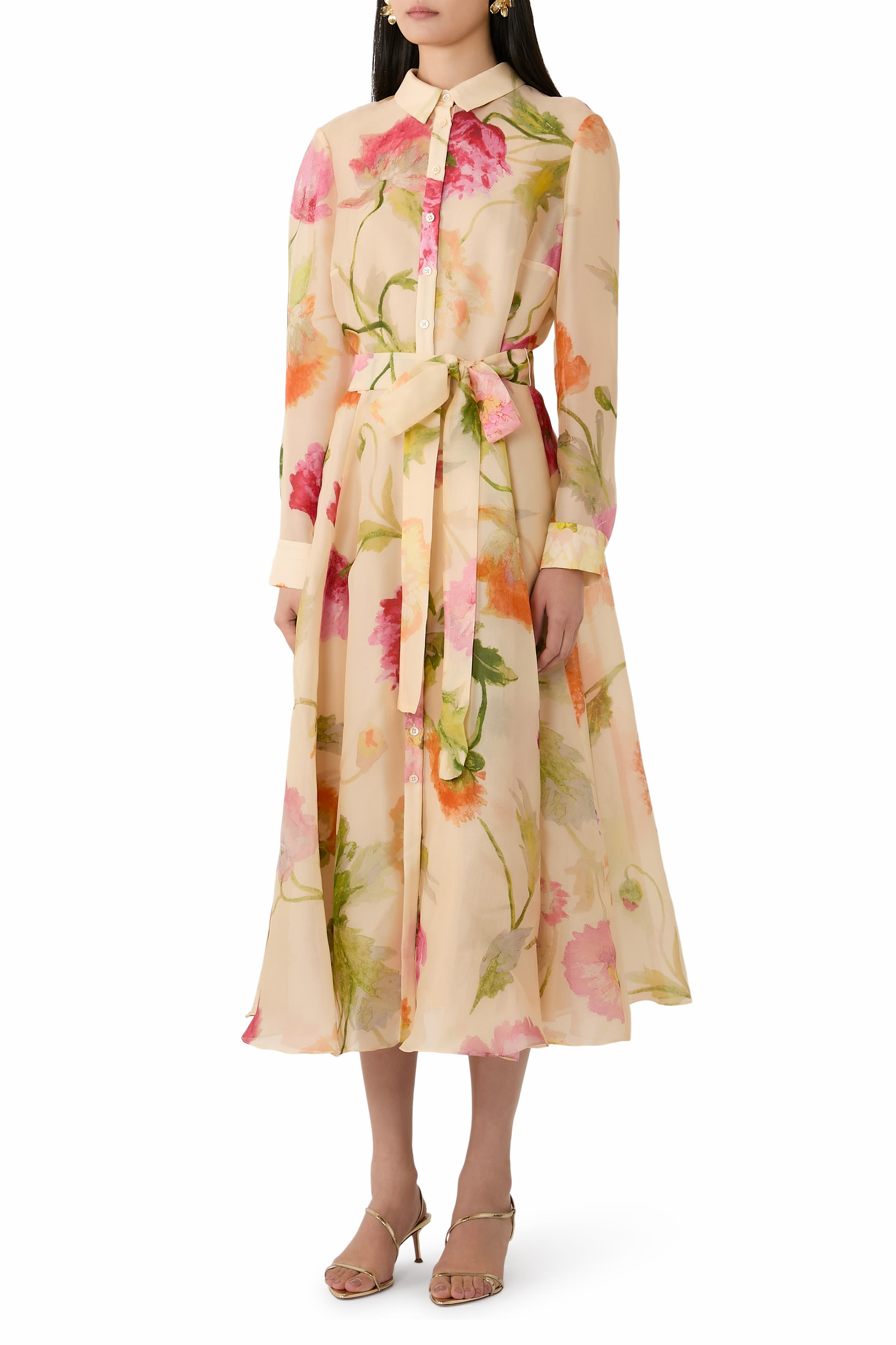 Organza Trench Gown