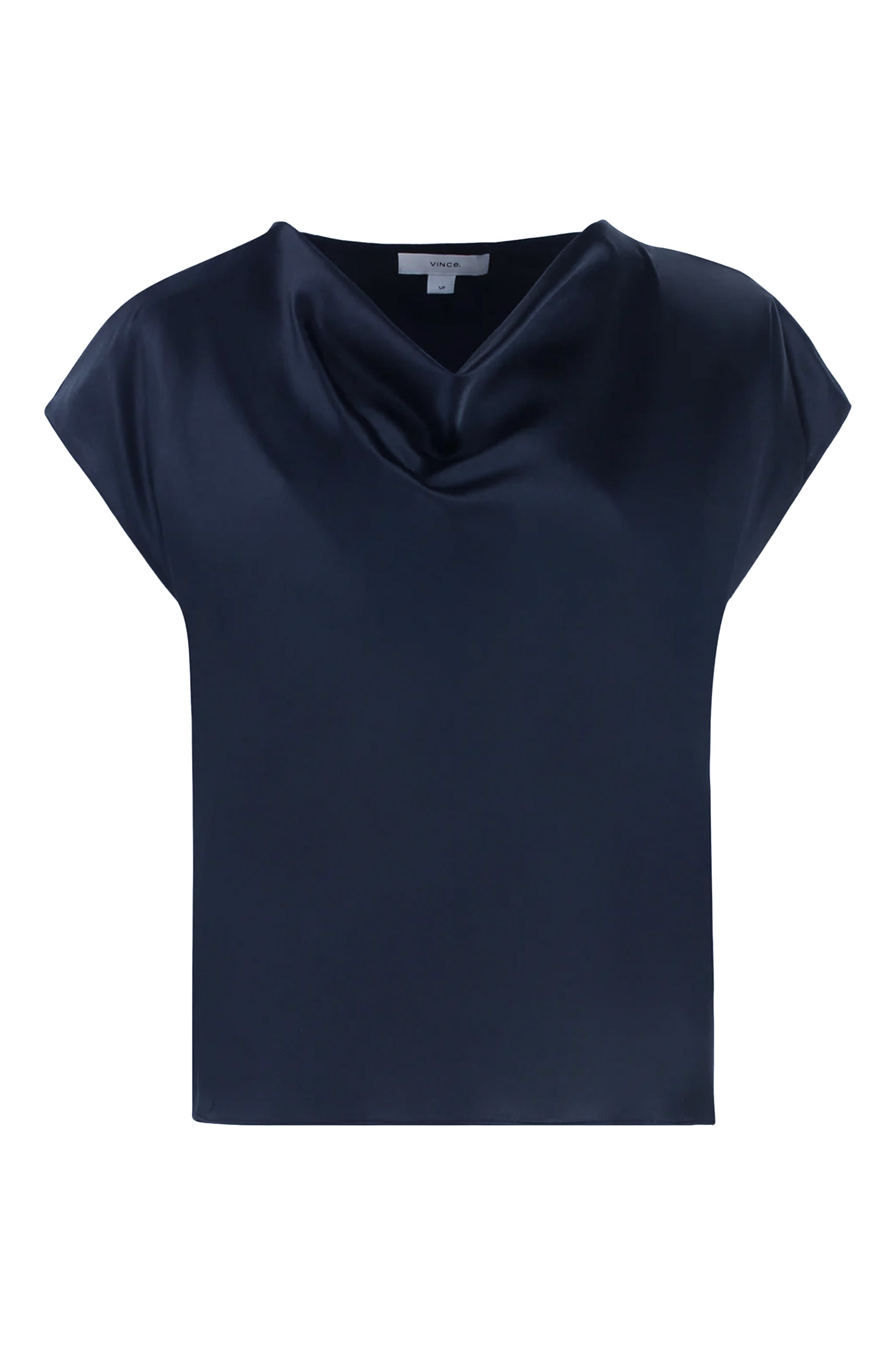 Cowl Neck Cap Sleeves Blouse