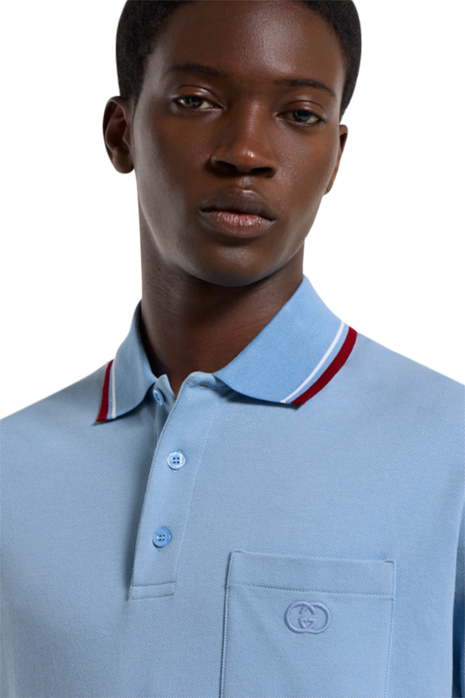  Cotton Piqué Polo Shirt with Embroidery
