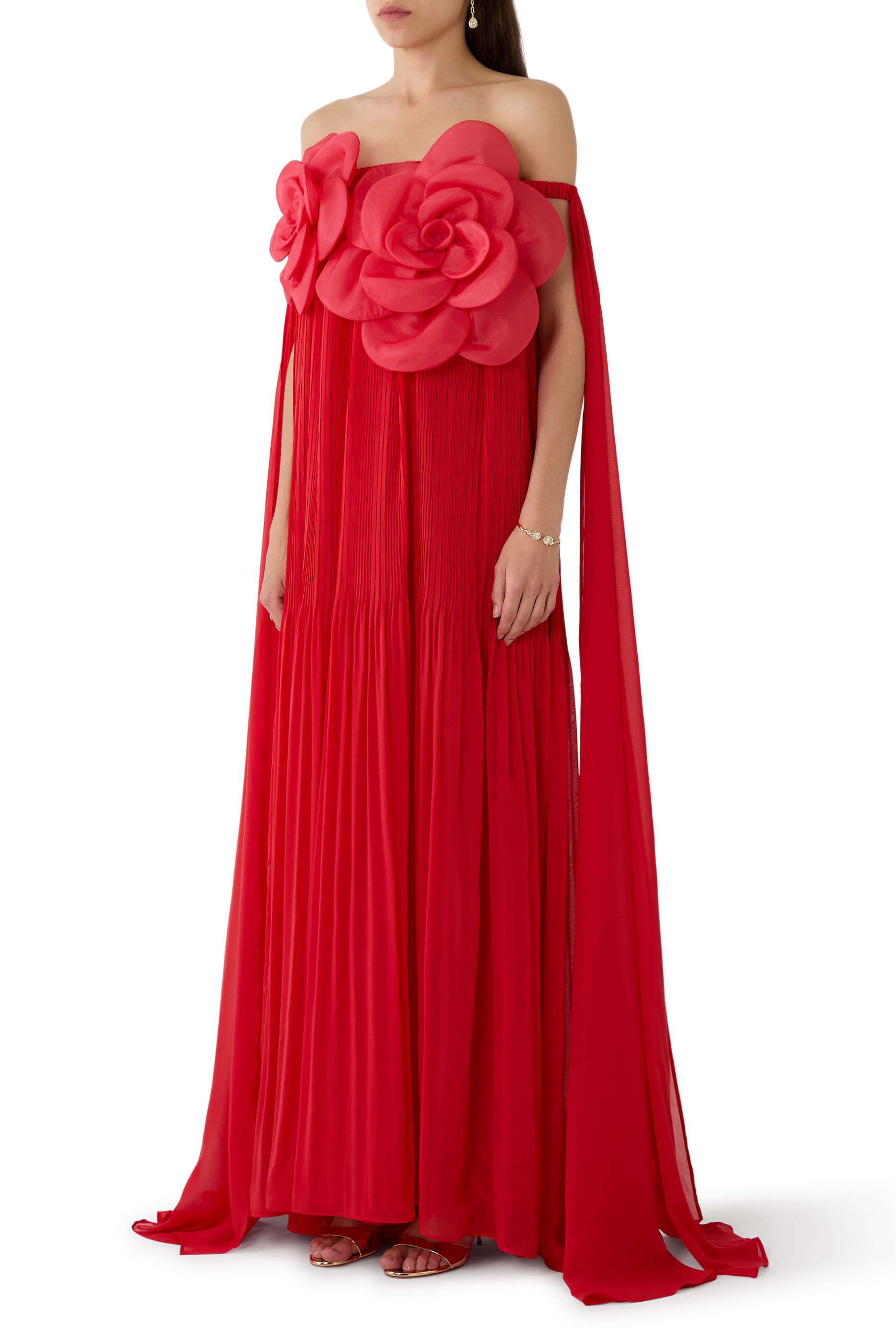 Jaclyn Draped Floor Length Dress
