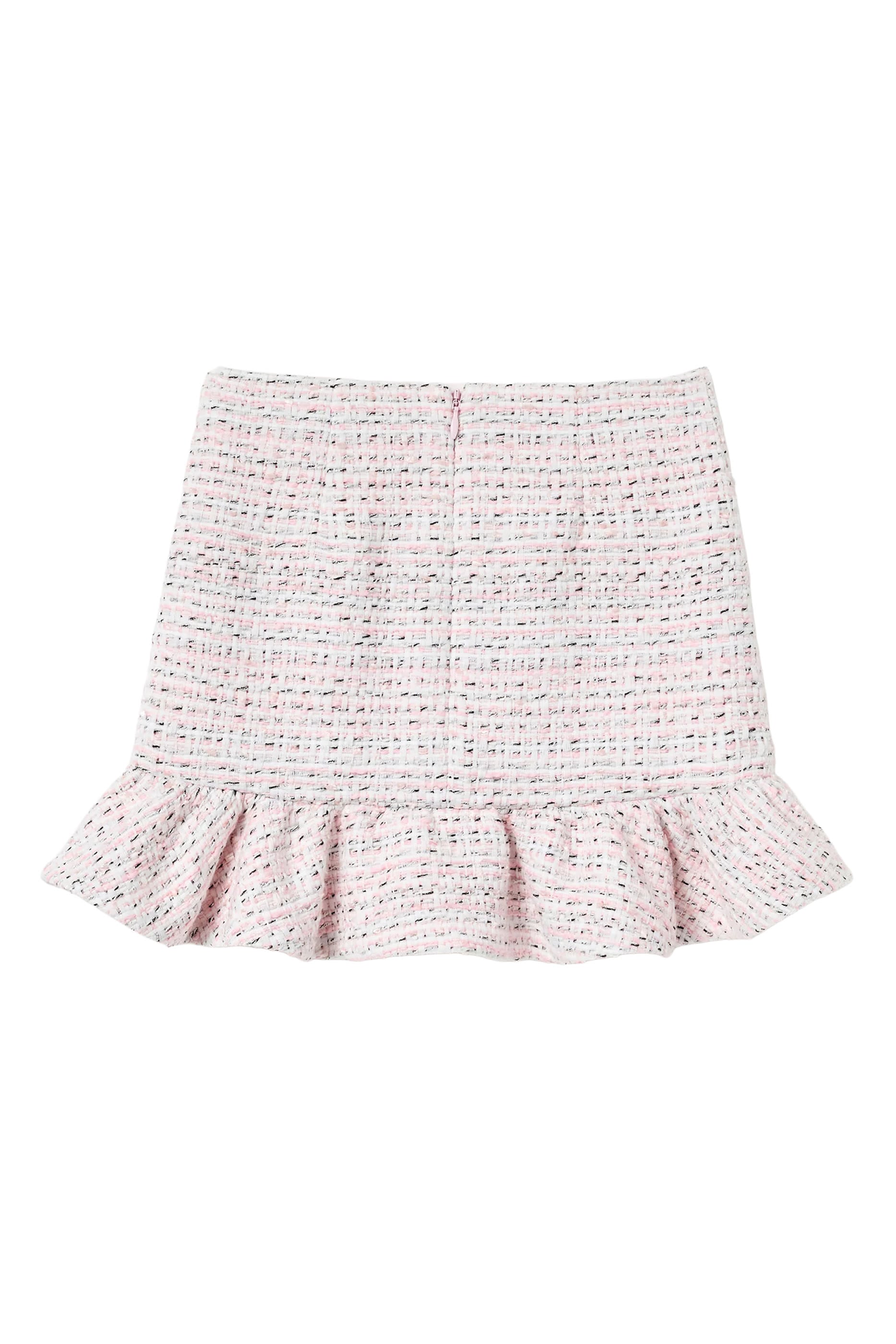 Kids Bouclé Lace Bow Skirt
