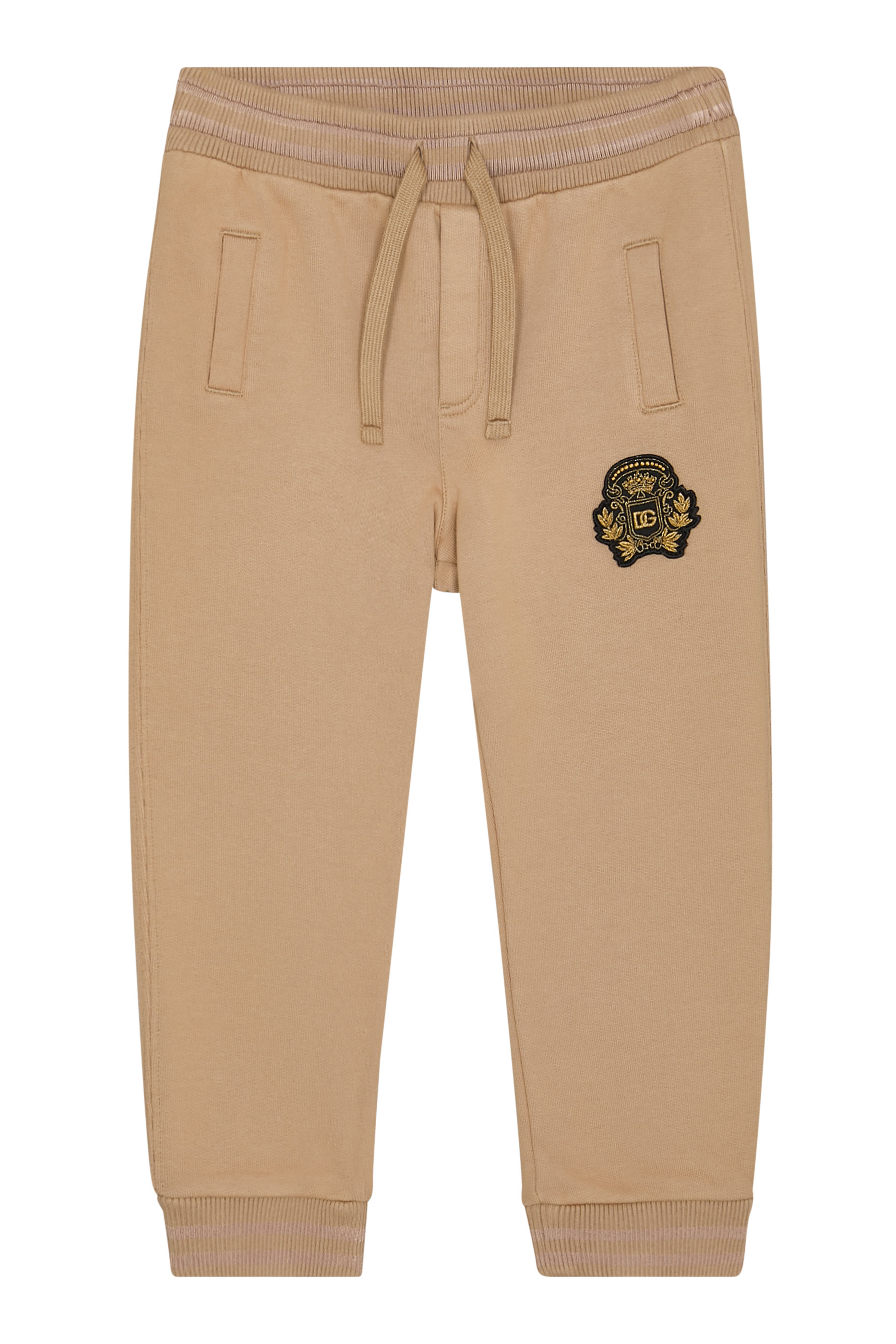 Kids Fleece Trousers with Heraldic Patch