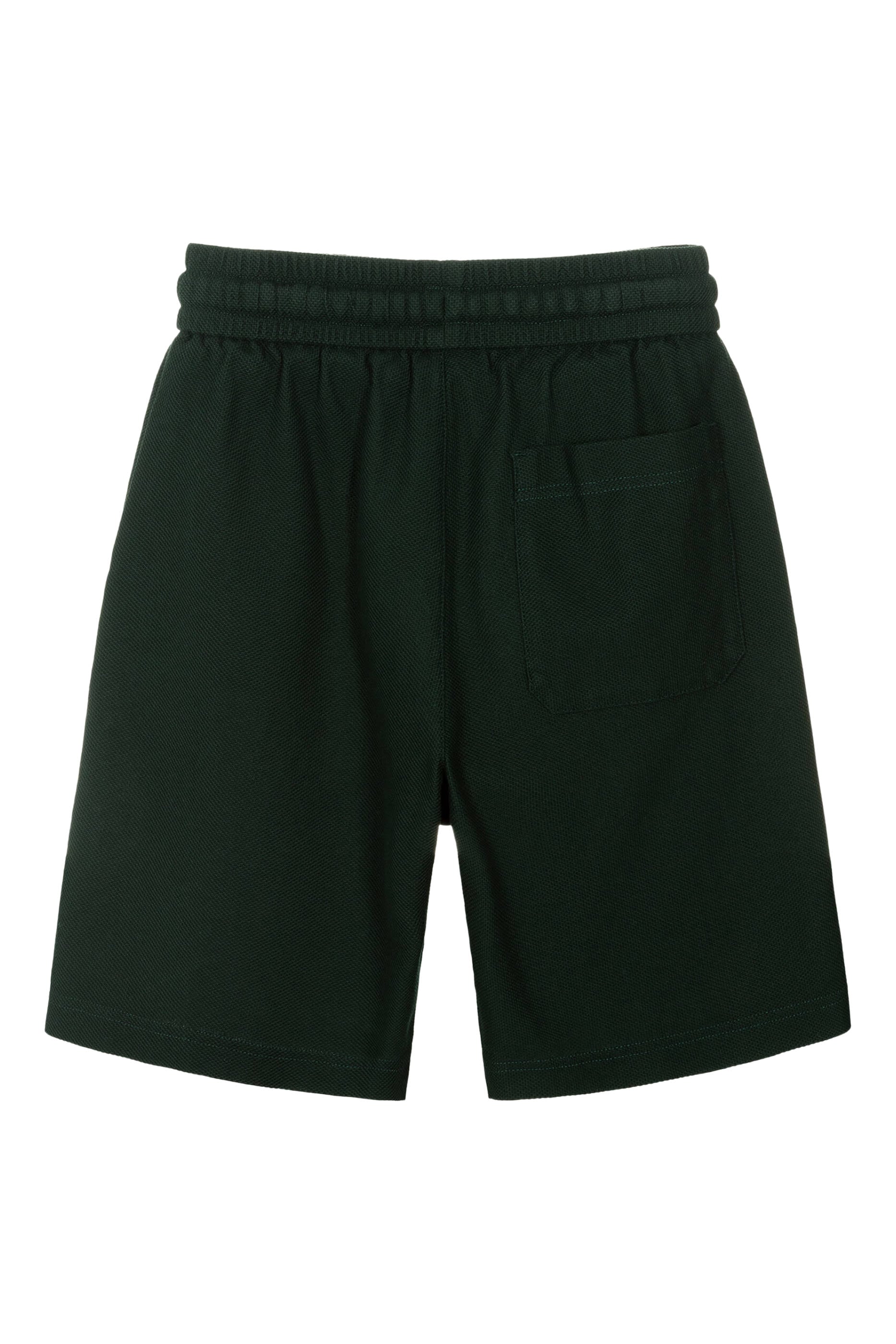 Kids Piqué Bermuda Shorts with Crest Embroidery