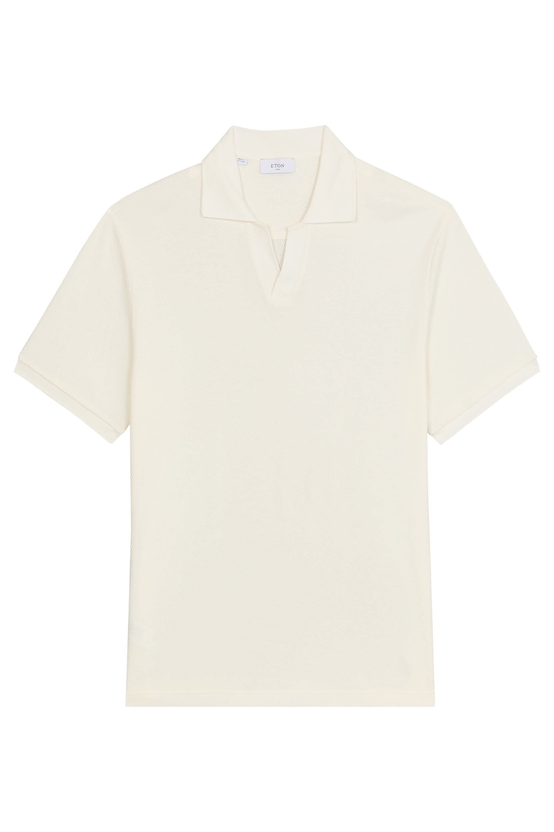 Open Collar Knit Polo Shirt