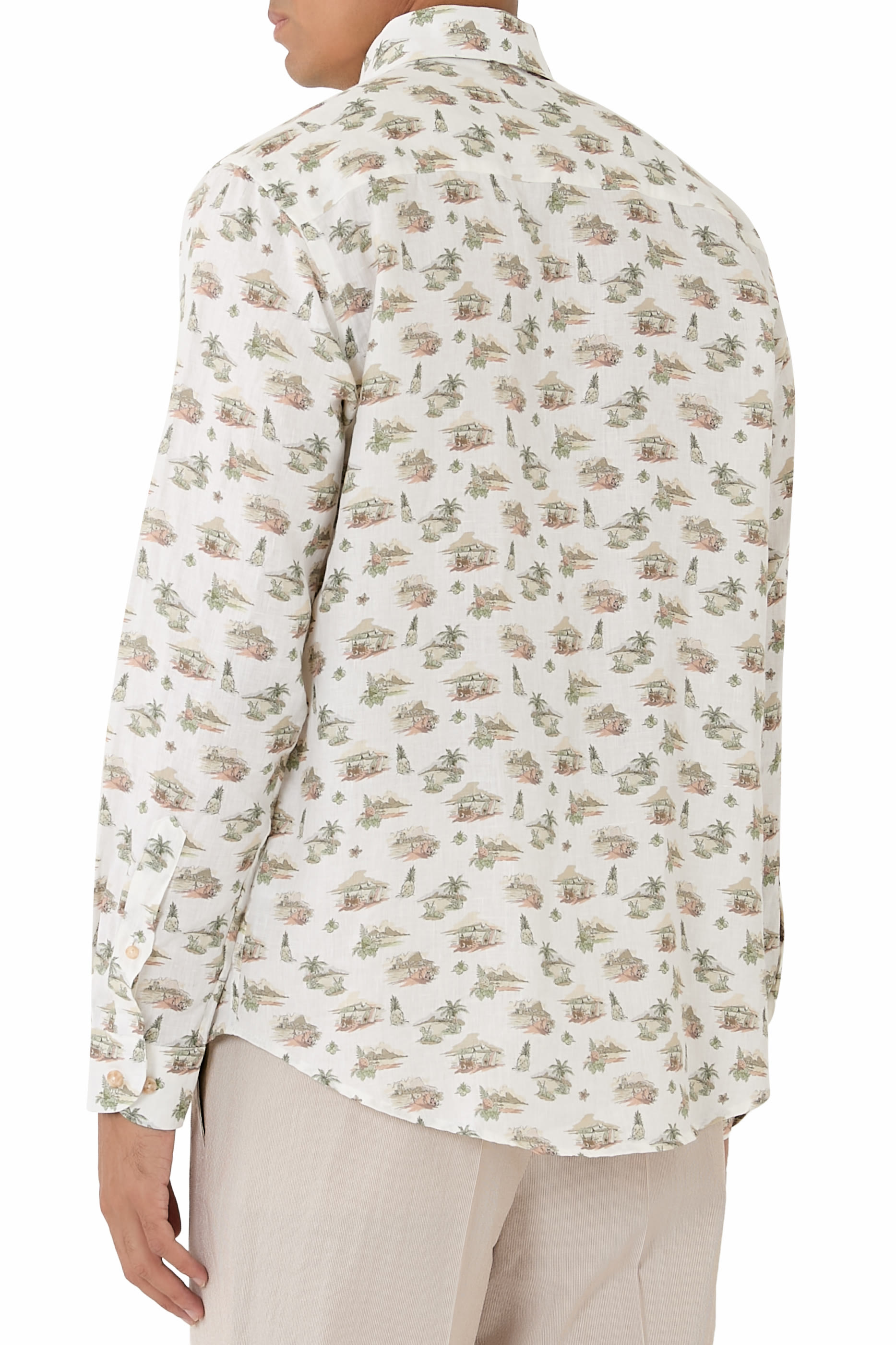 Motif Linen Shirt
