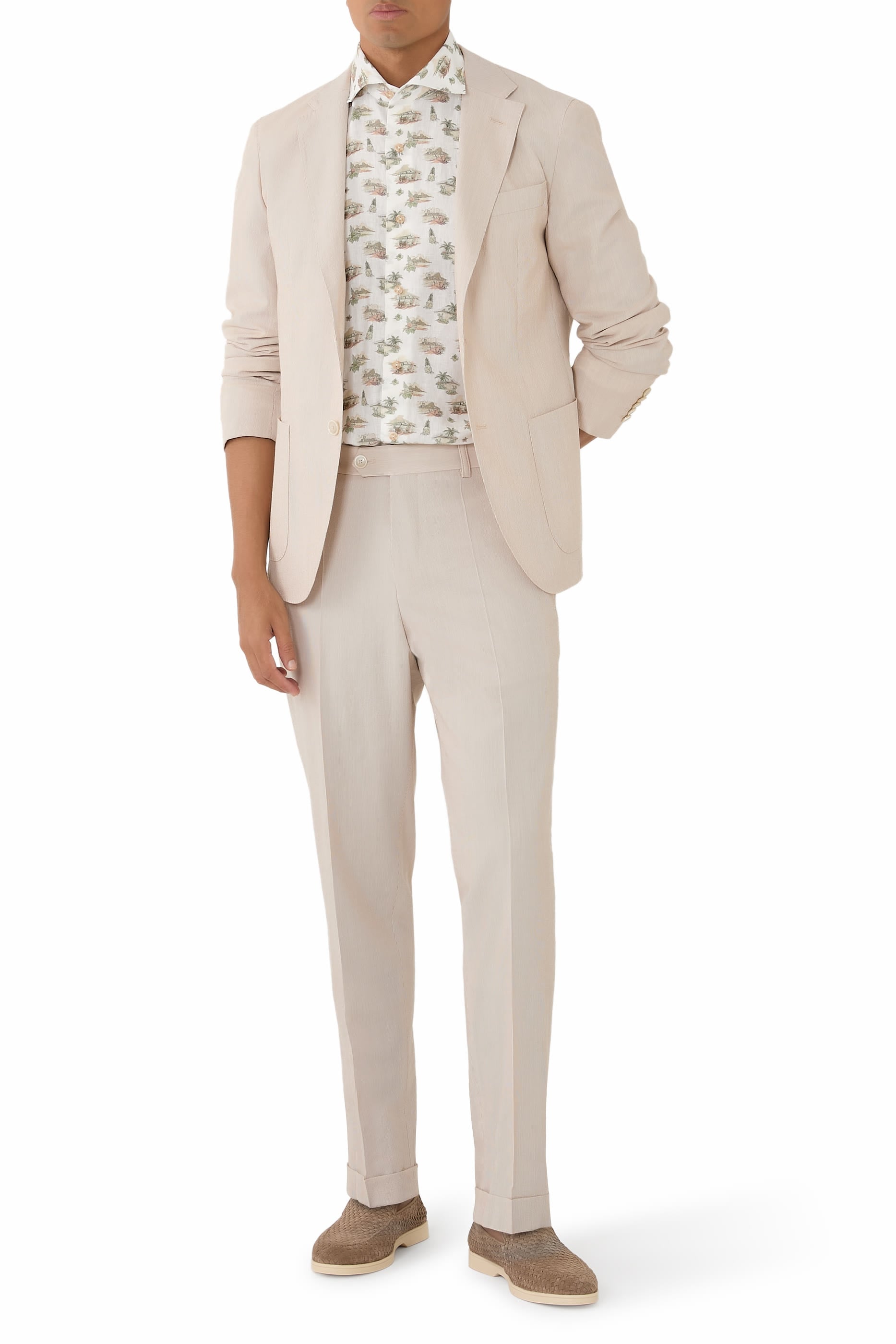 Motif Linen Shirt