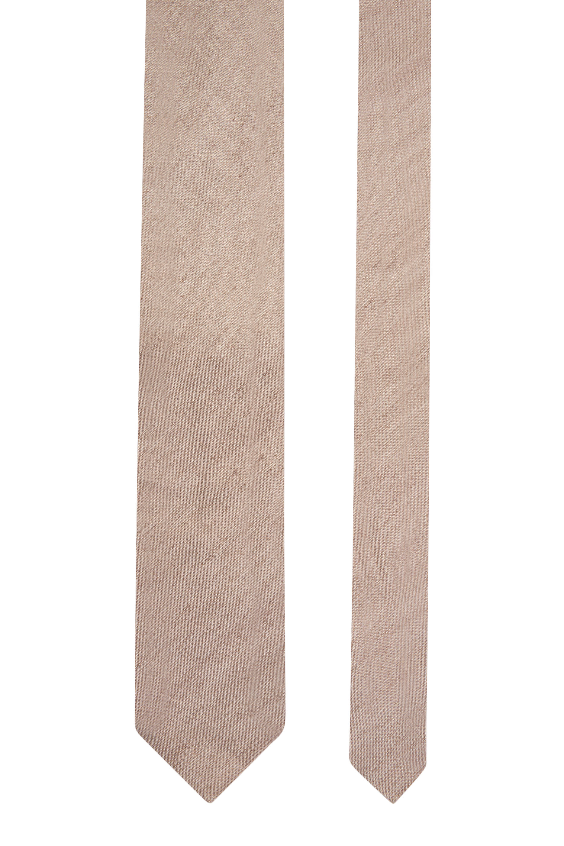 Solid Woven Linen Silk Tie