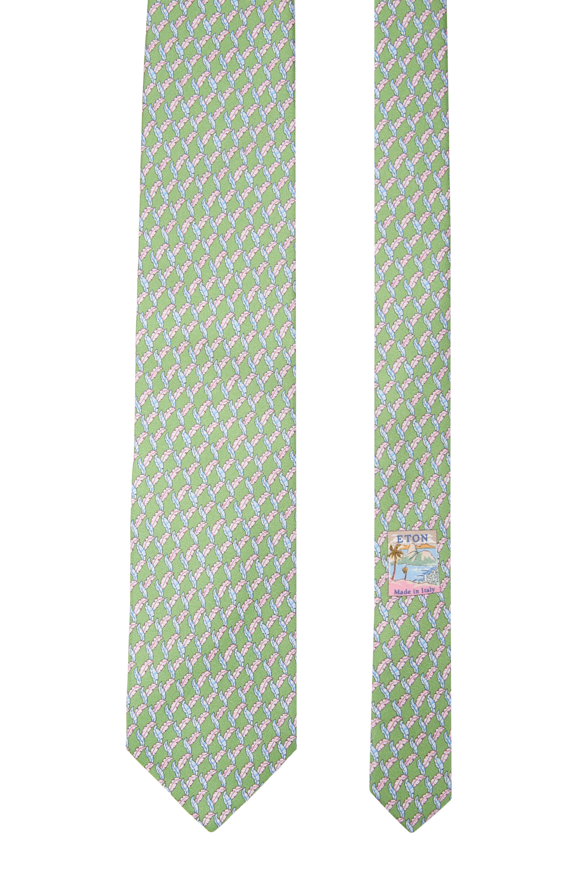 Leaf Print Silk Tie