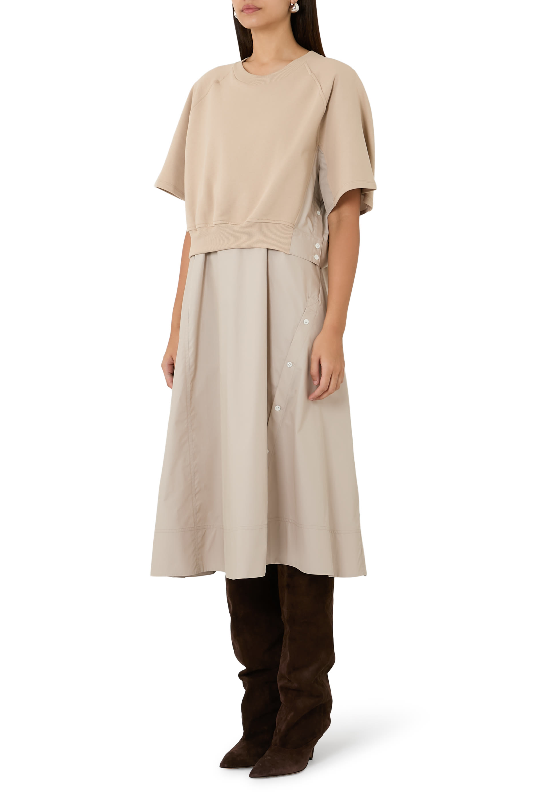 French Terry Combo Dress