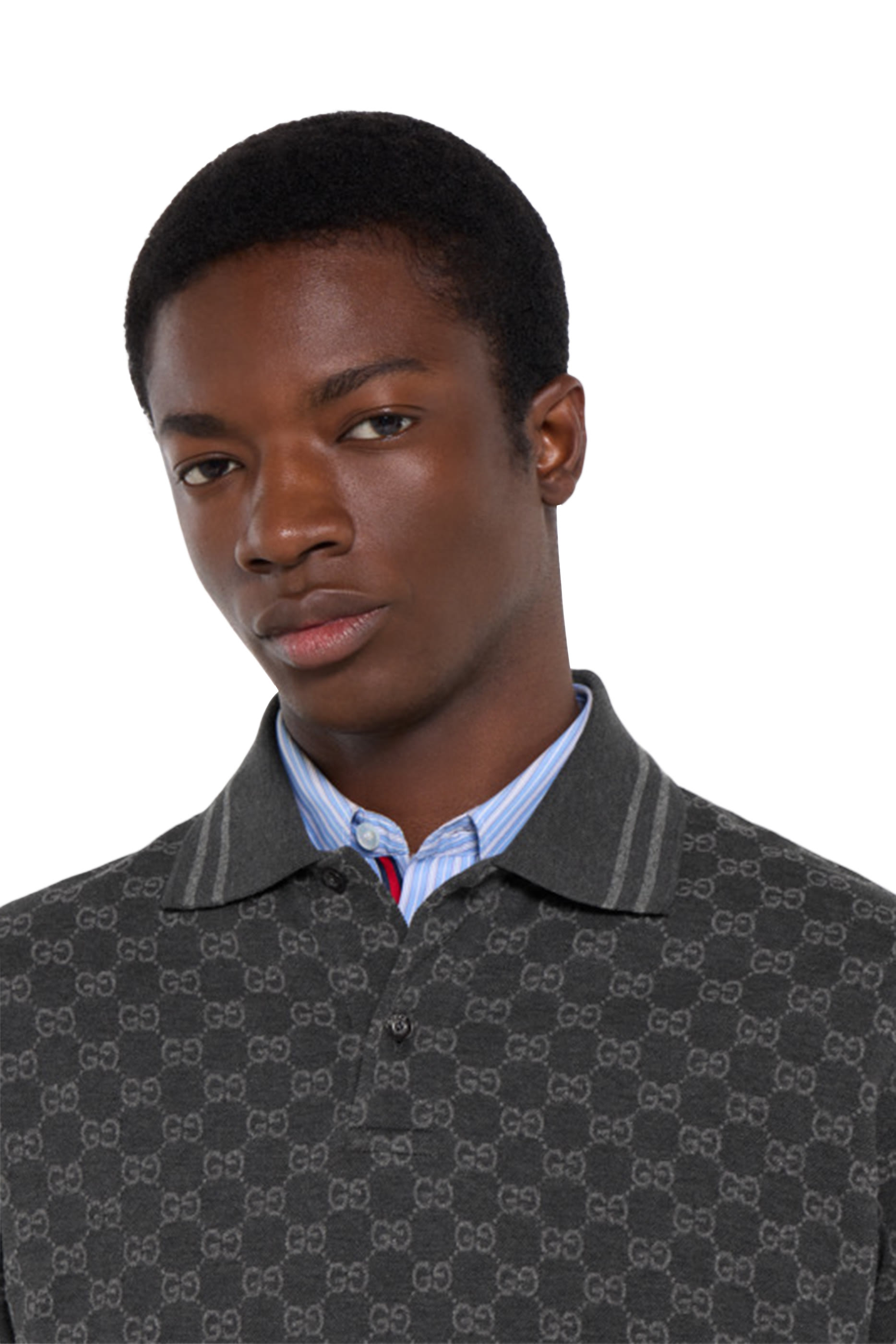 GG Cotton Piqué Jacquard Polo Shirt