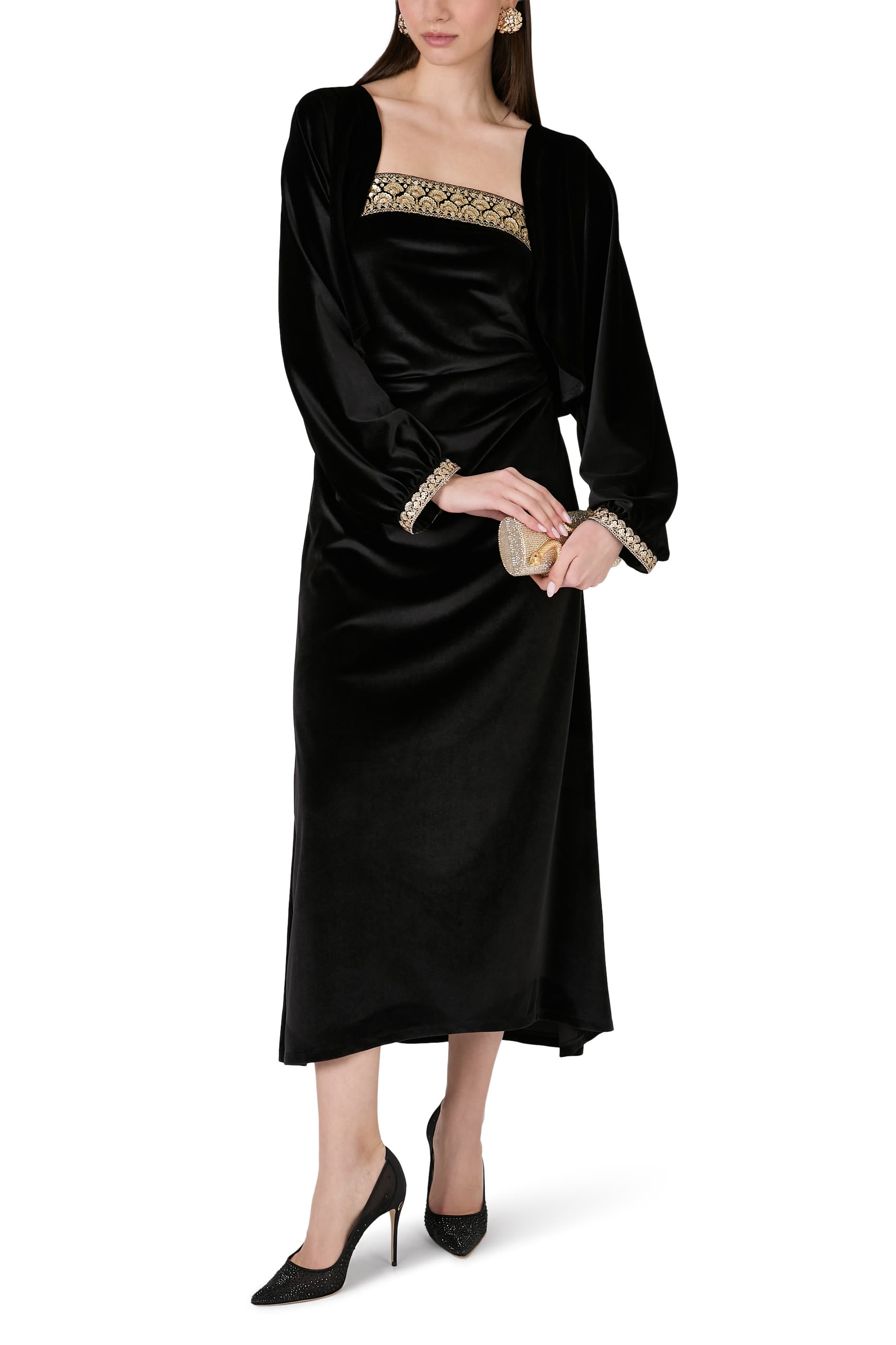Velvet Blossom Strapless Dress and Jacket 