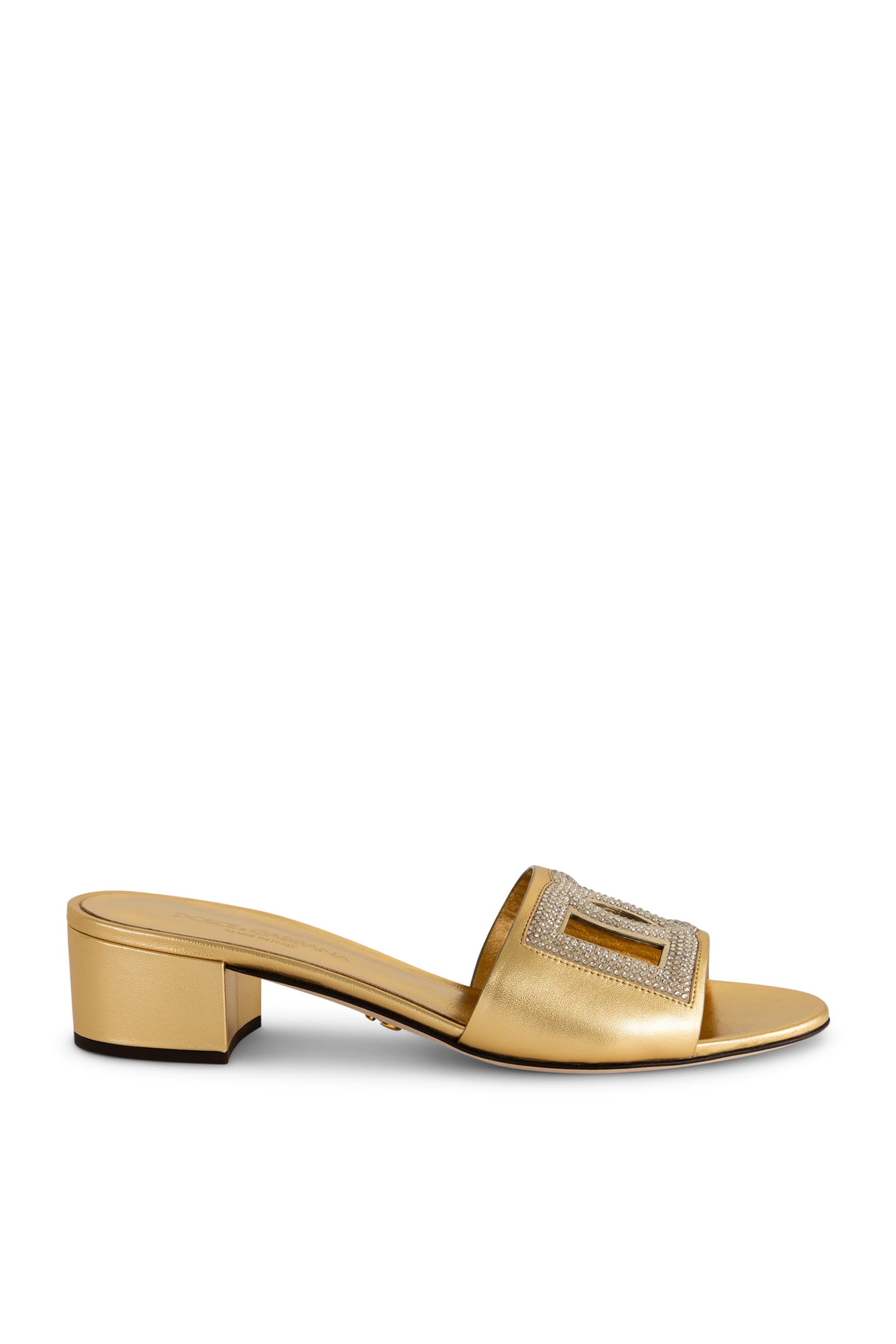 DG Rhinestone Logo Sandals 40