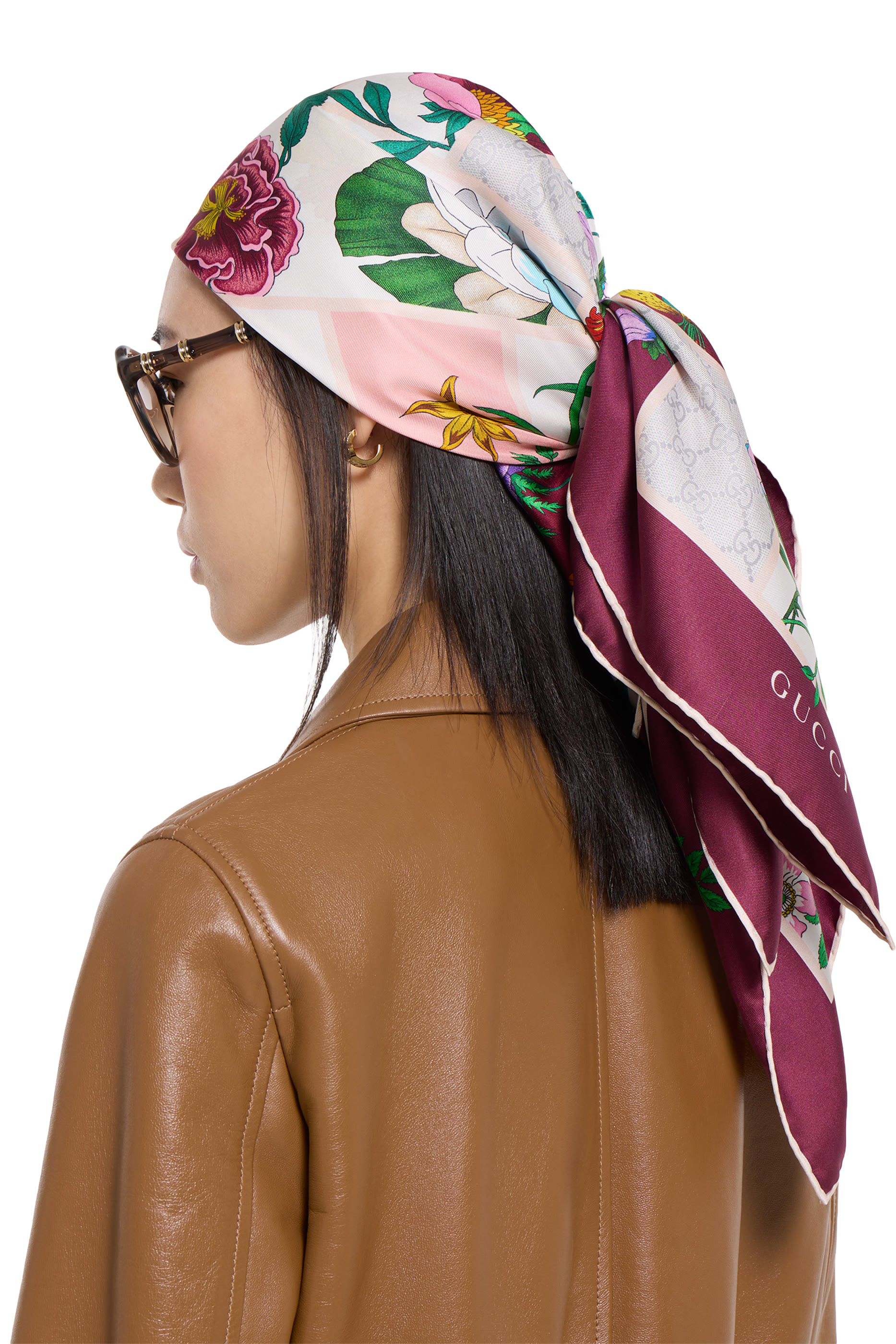 Printed Flora Silk Twill Carré 