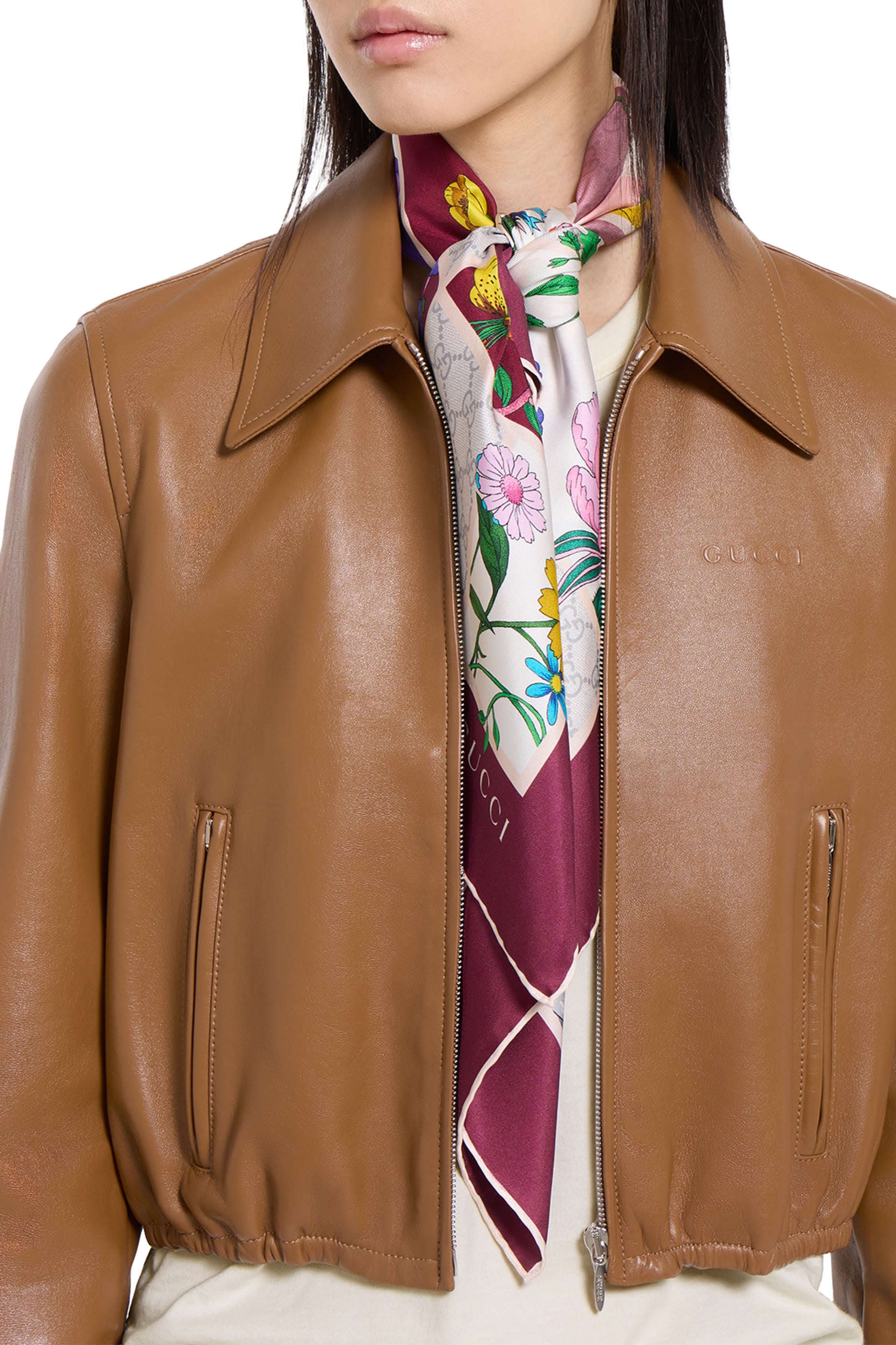 Printed Flora Silk Twill Carré 