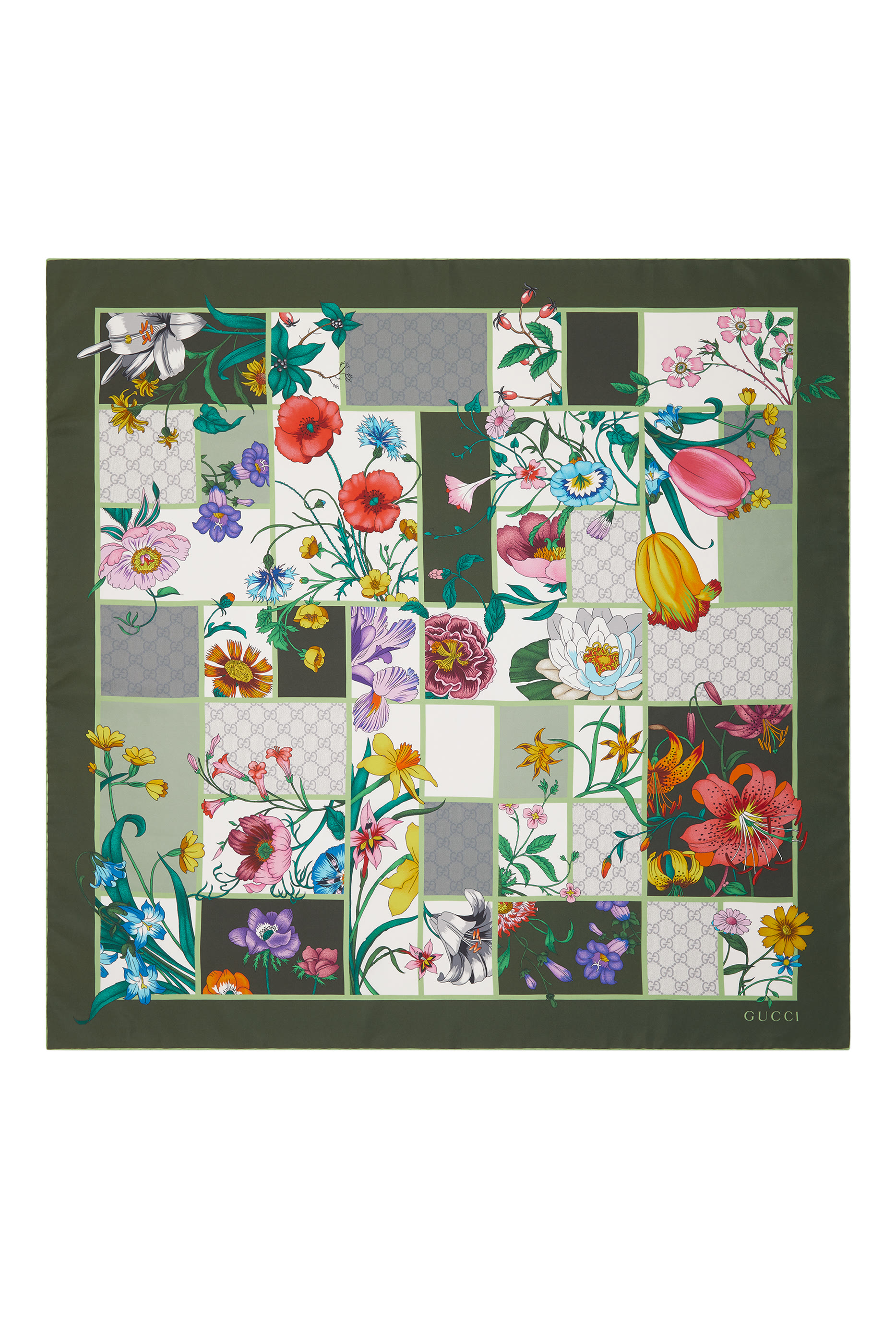 Printed Silk Twill Carré 