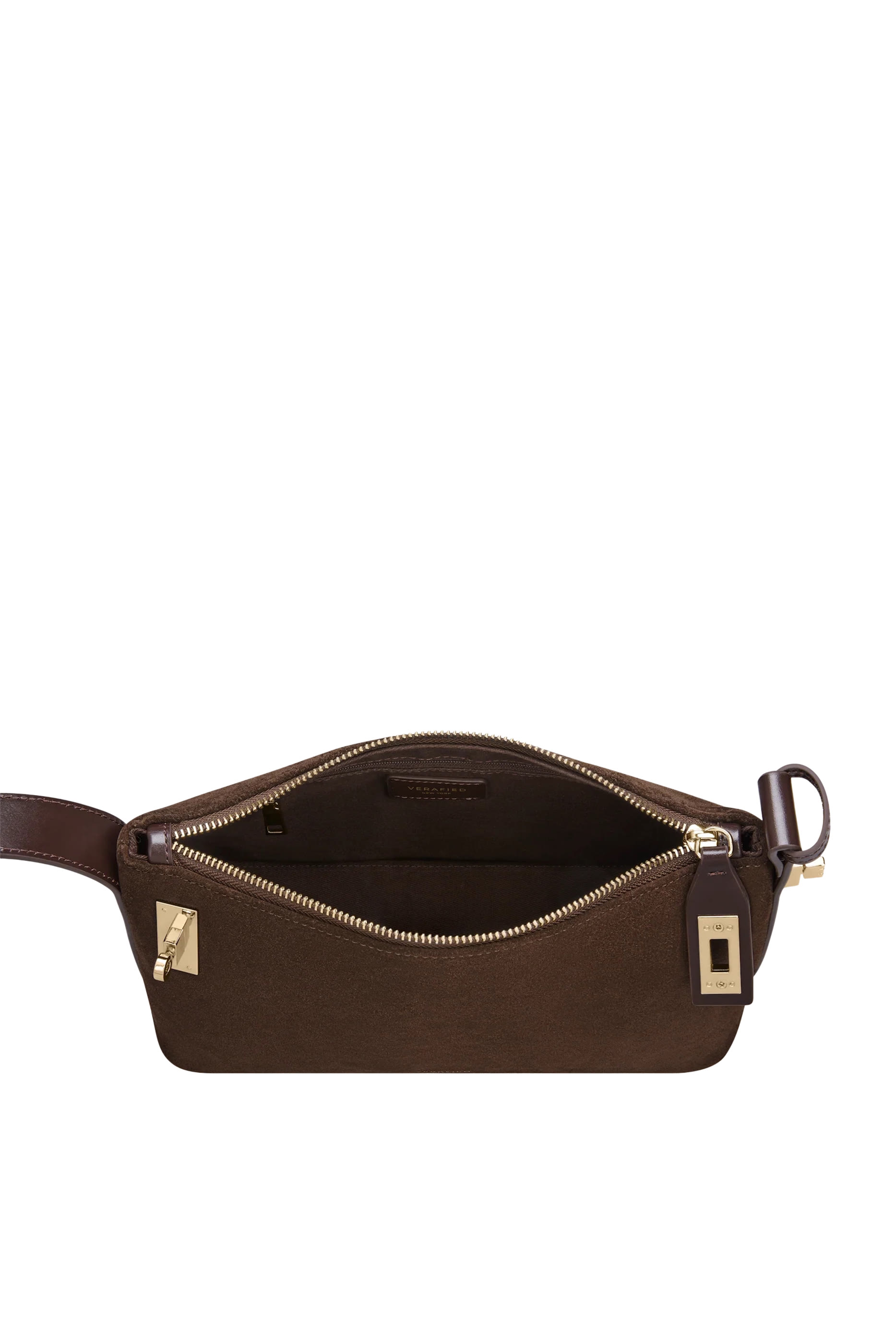 Gold Suede Hobo Bag