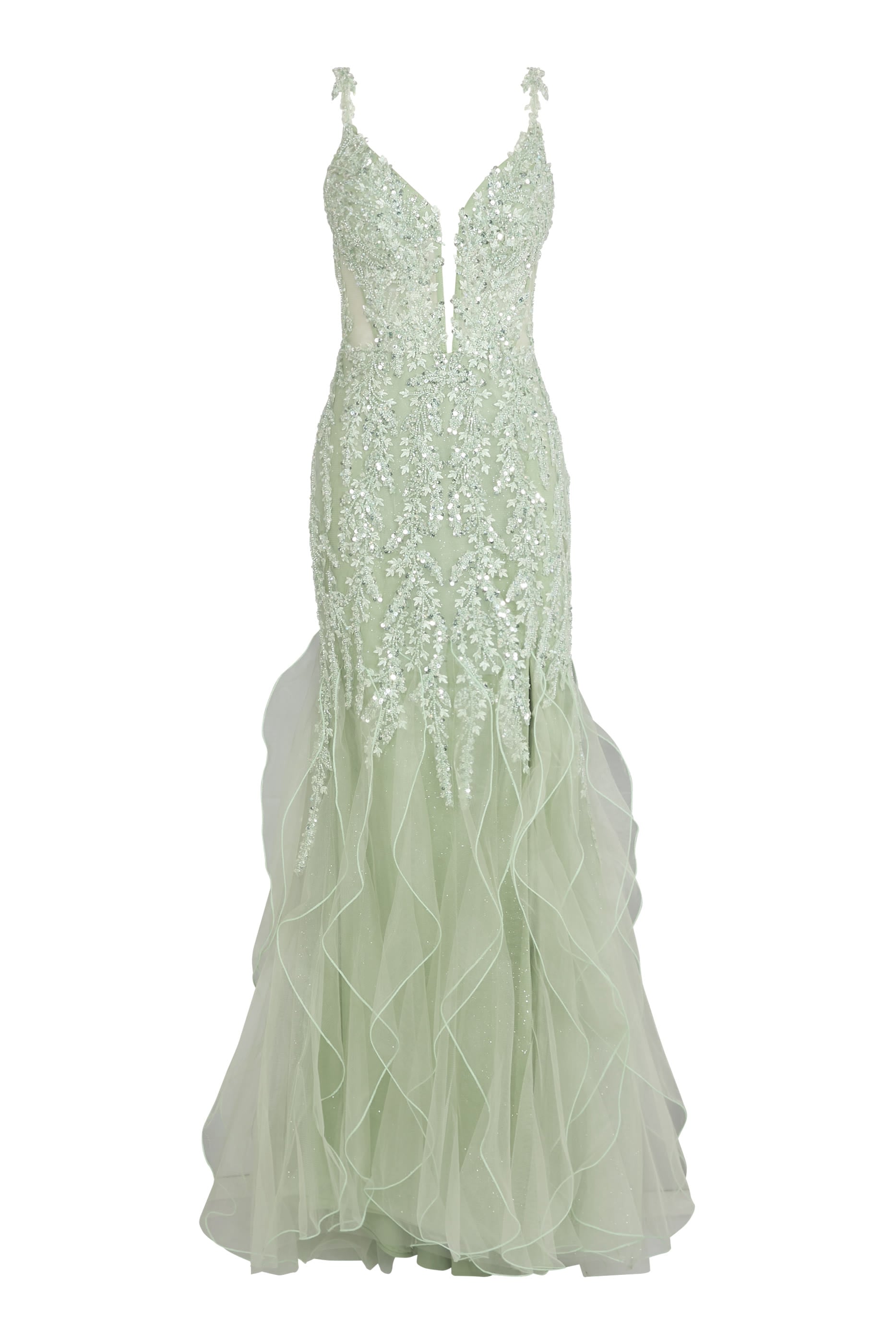 Bead-Embellished Mermaid Gown