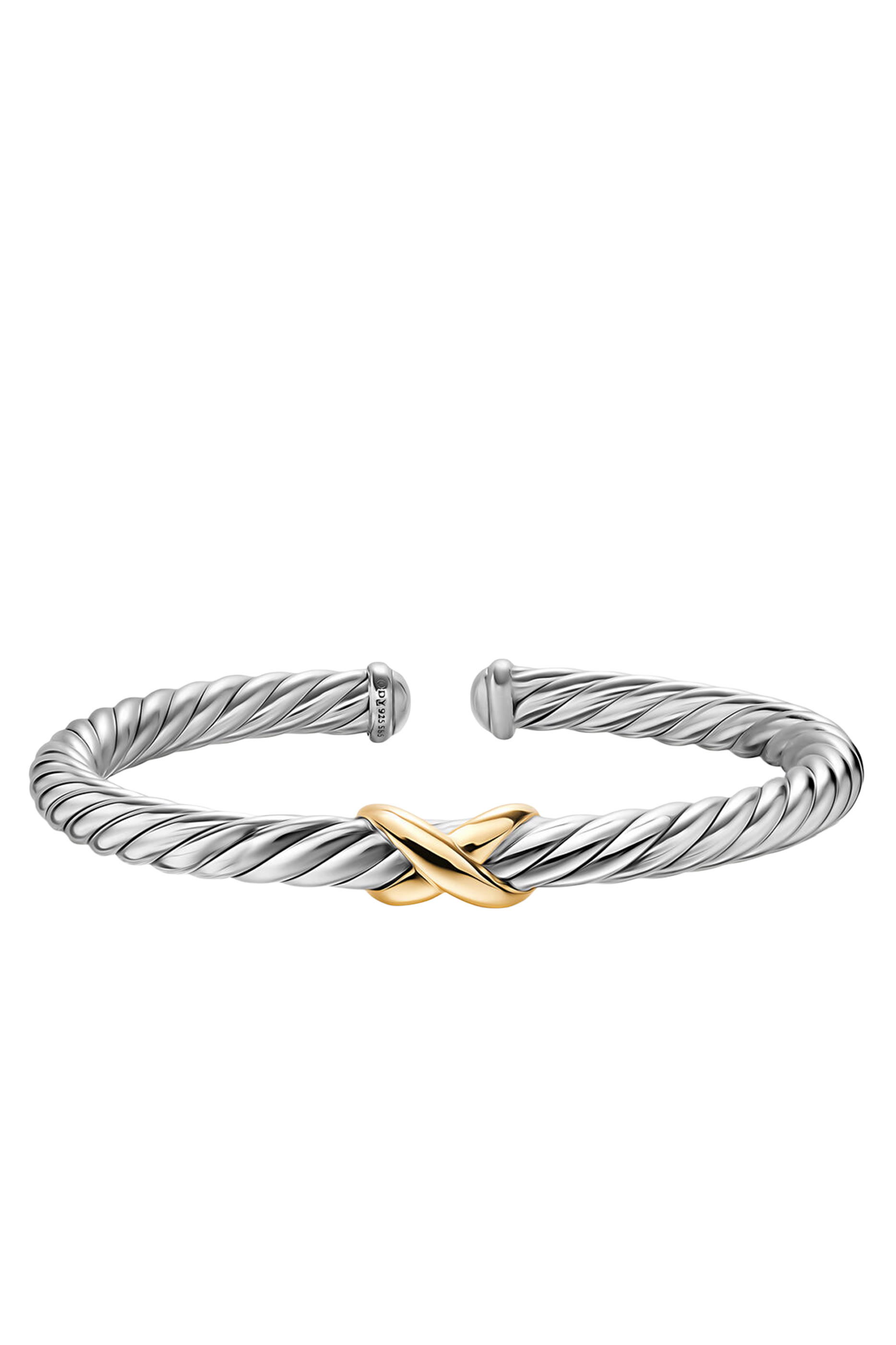 Cable Flex® X Bracelet, Sterling Silver & 14K Yellow Gold
