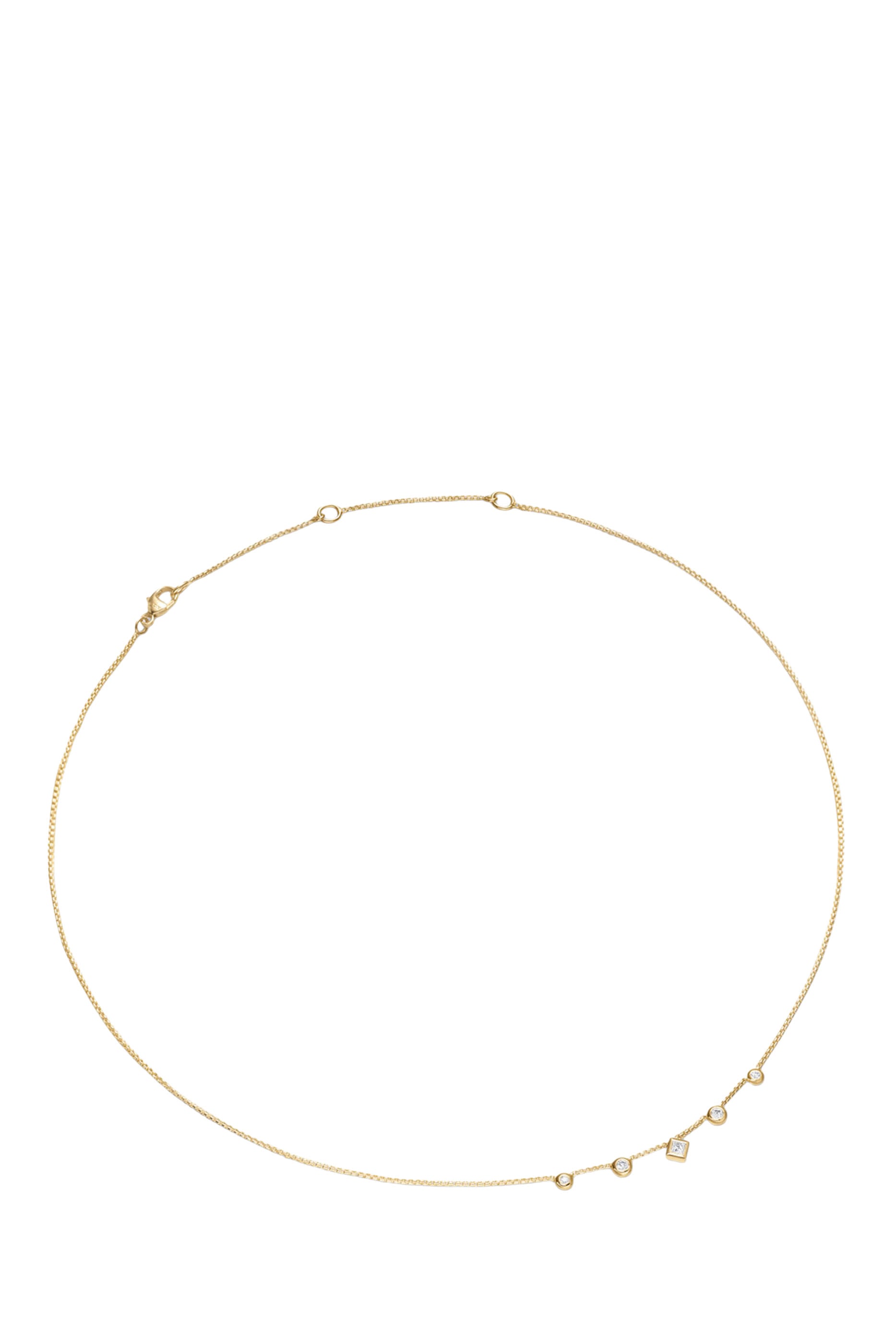 Petite Modern Renaissance® Station Chain Necklace, 18k Yellow Gold & Diamonds