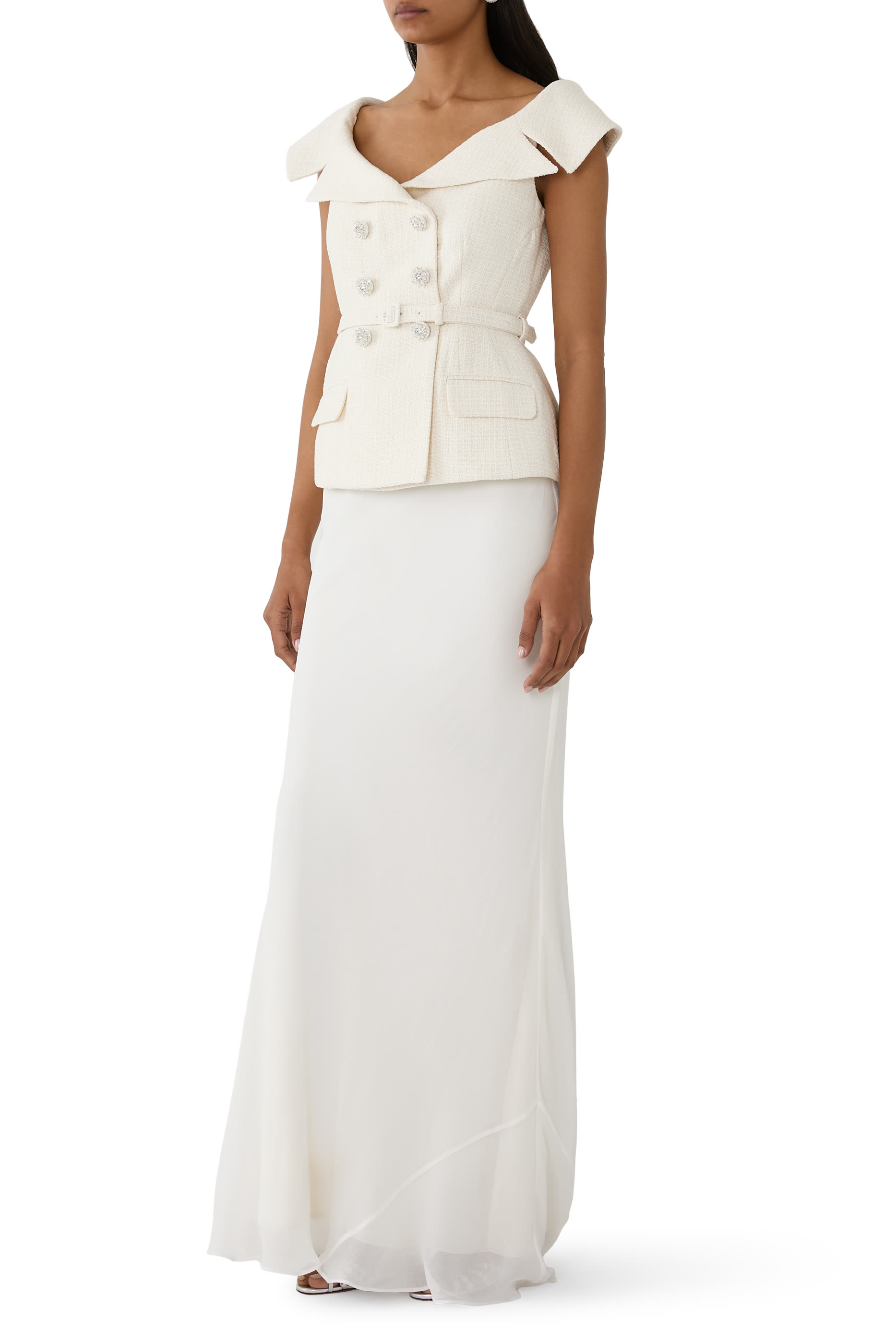 Bouclé Maxi Dress