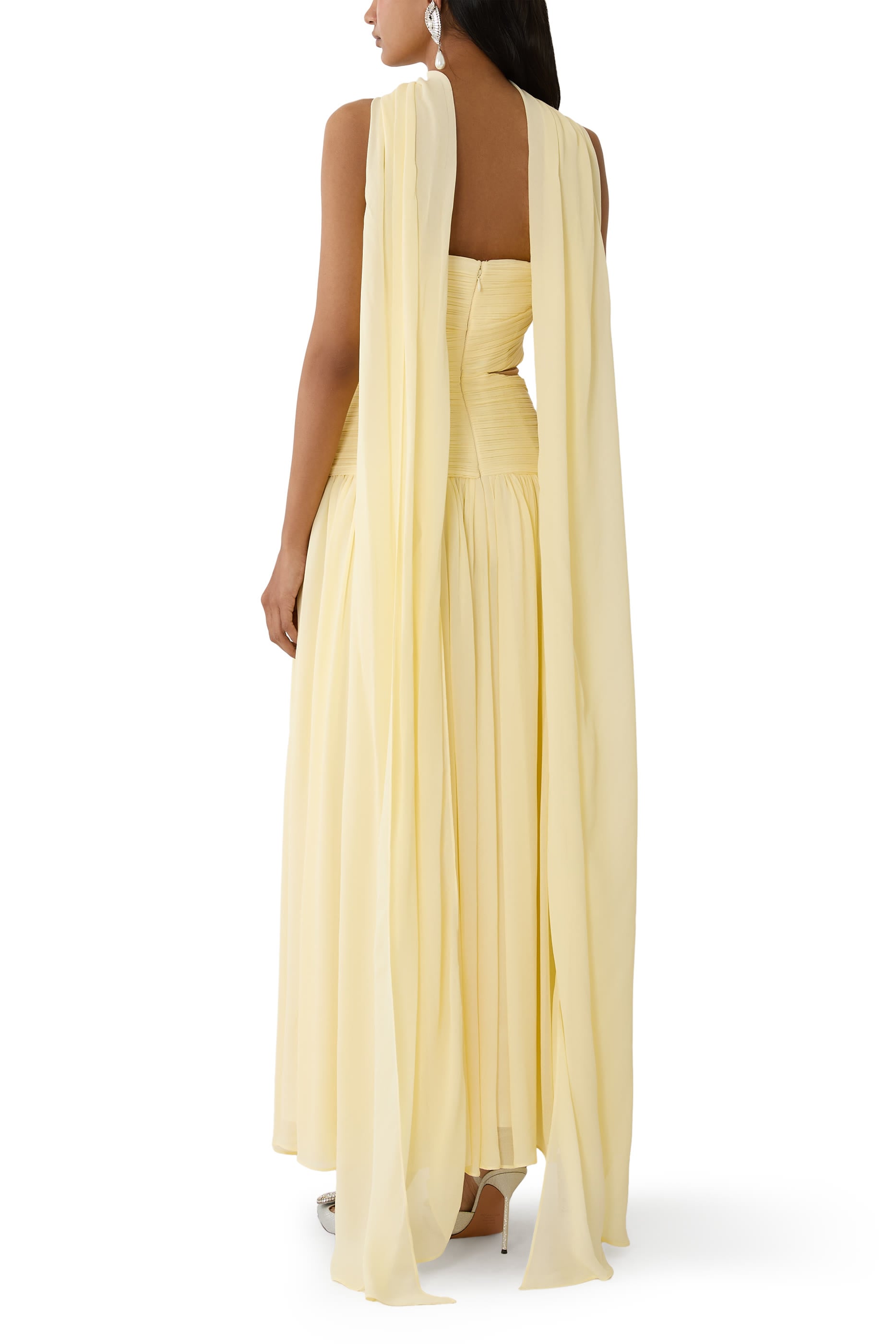  Georgette Scarf Midi Dress
