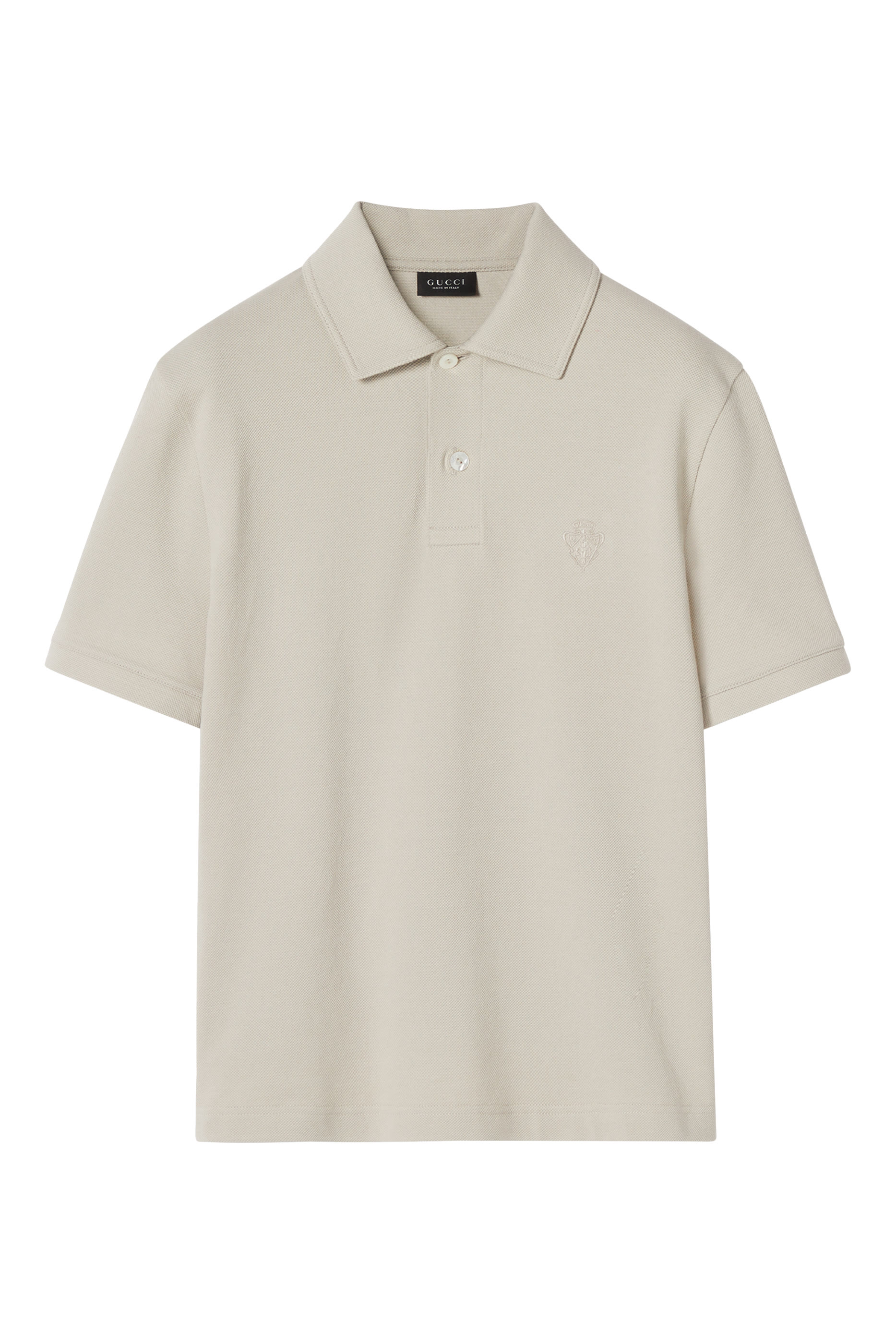 Cotton Piqué Polo Shirt with Embroidery