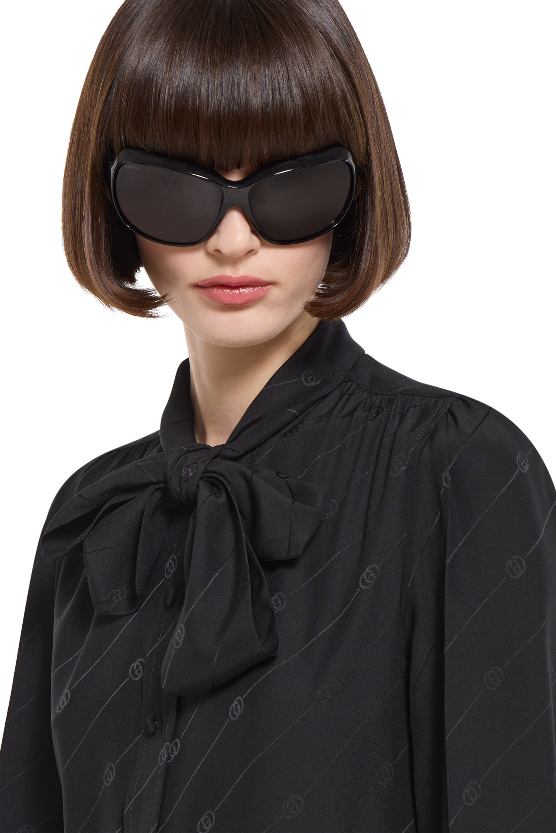Silk Crêpe Satin Interlocking G Shirt