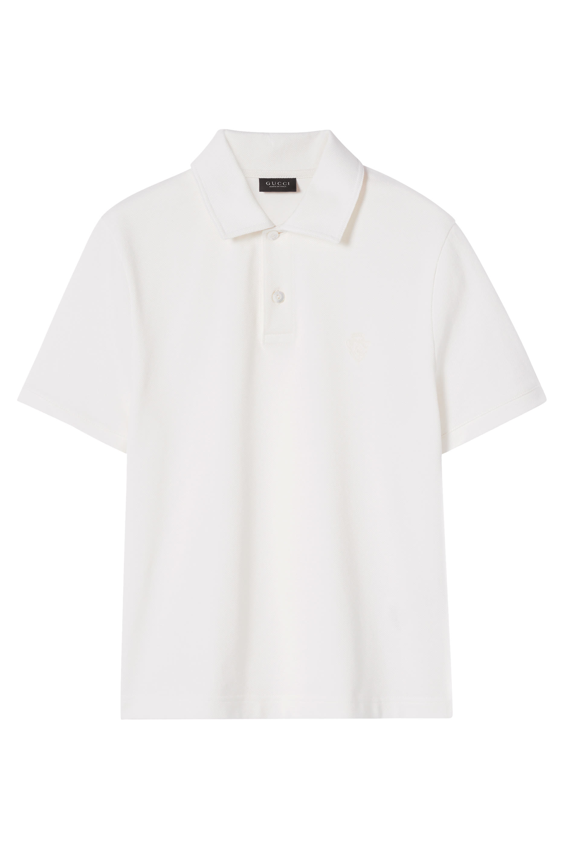 Cotton Piqué Polo Shirt with Embroidery