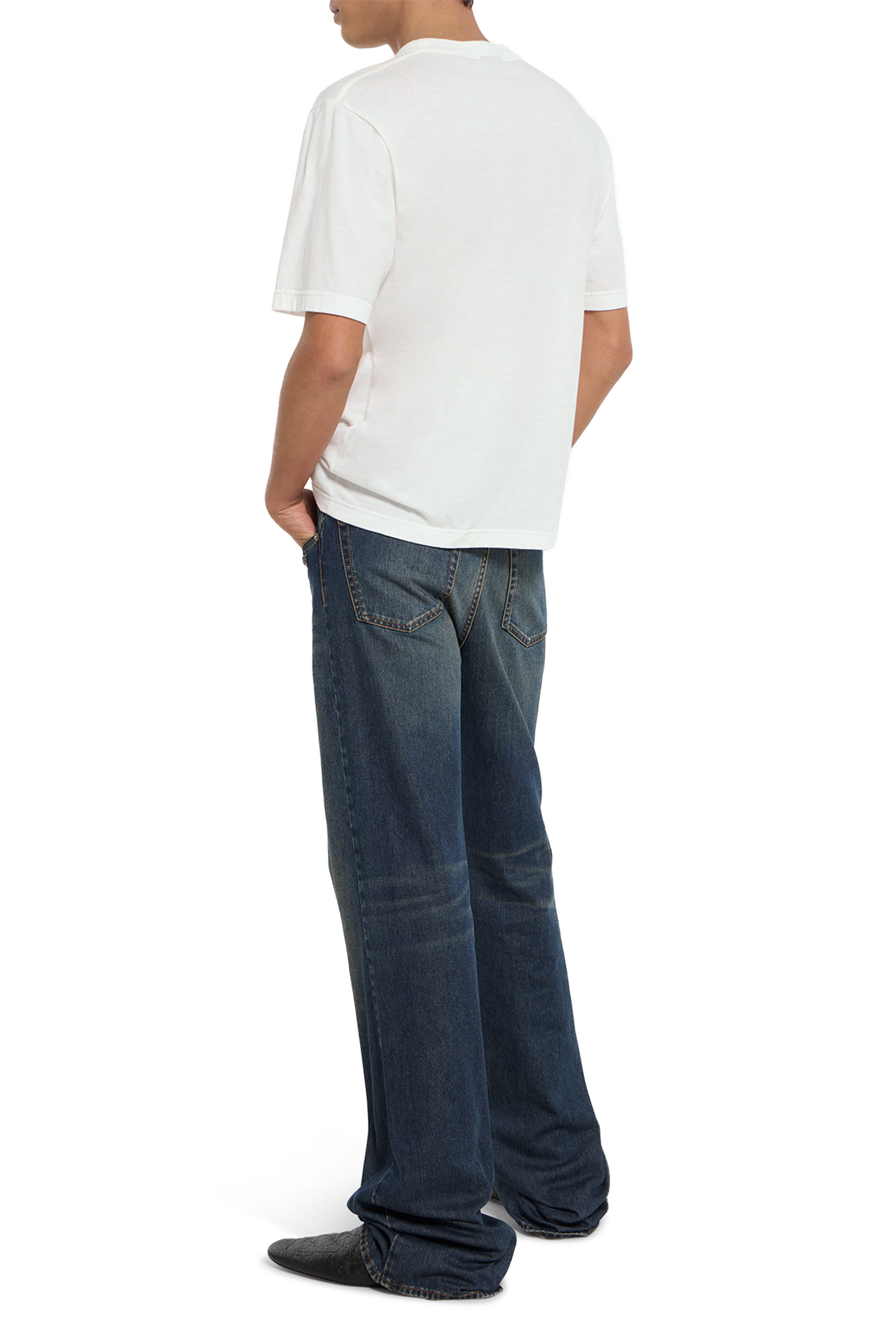  Cotton Jersey T-Shirt with Devoré Detail