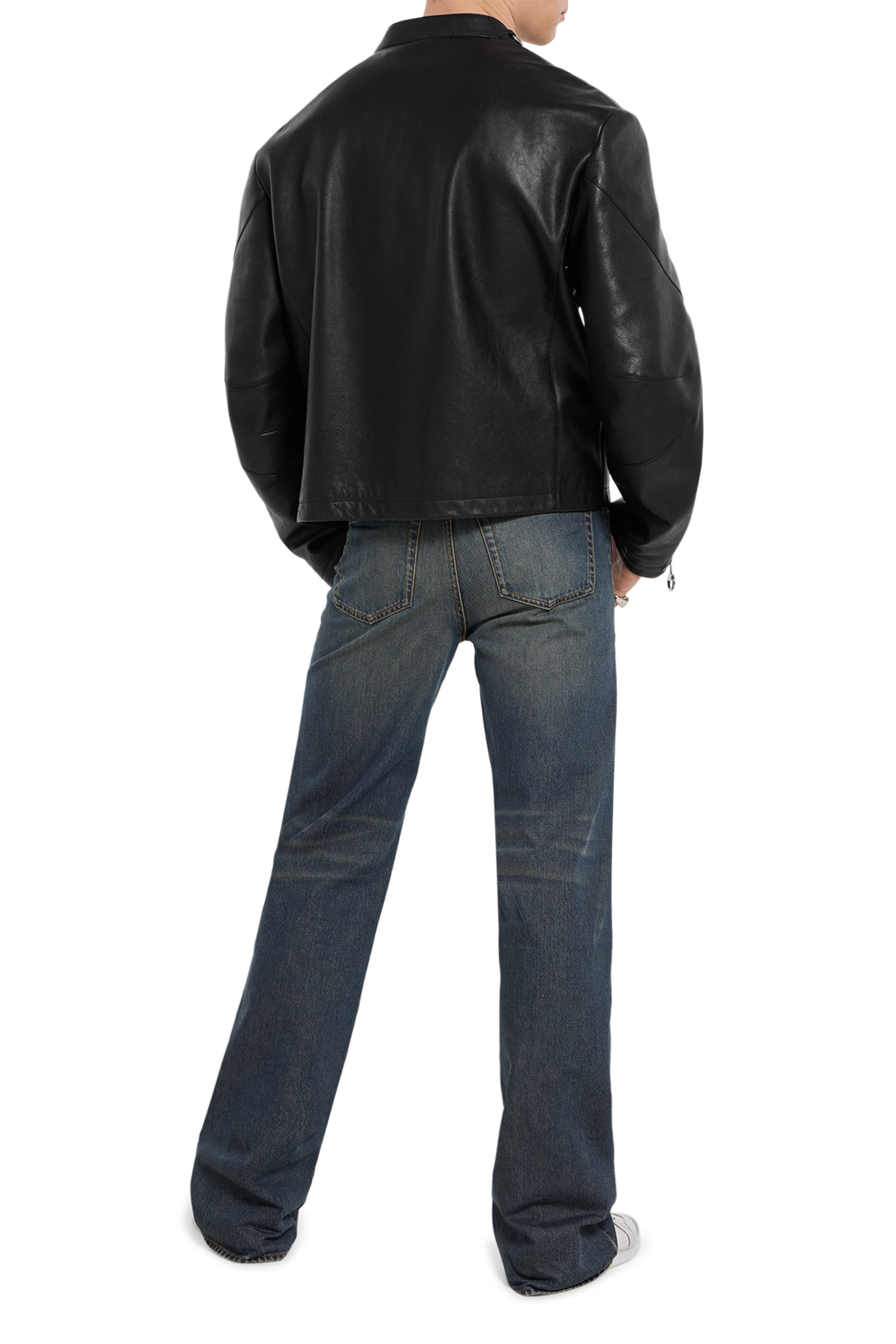 Leather Jacket with Horsebit 