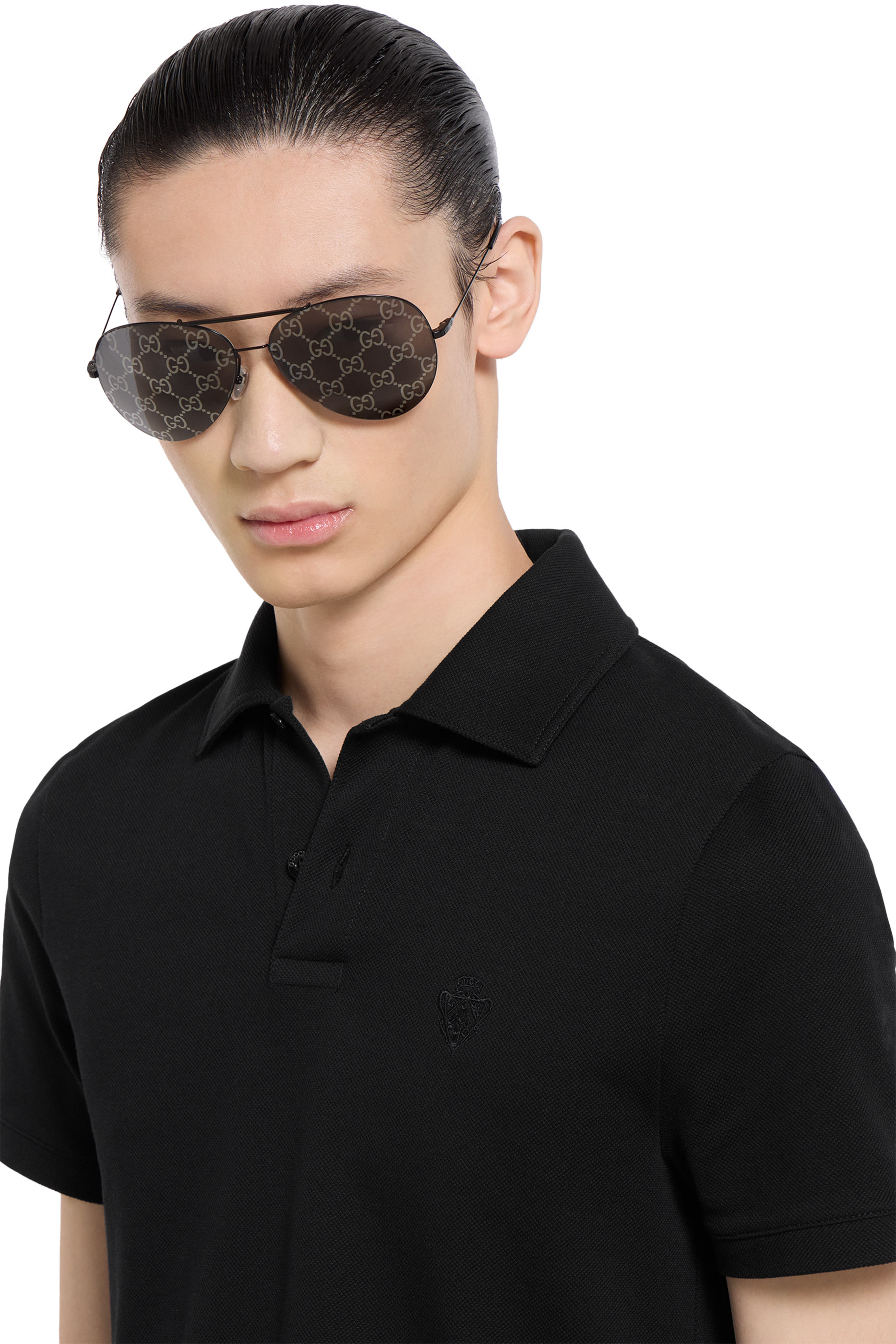 Cotton Piqué Polo Shirt with Embroidery