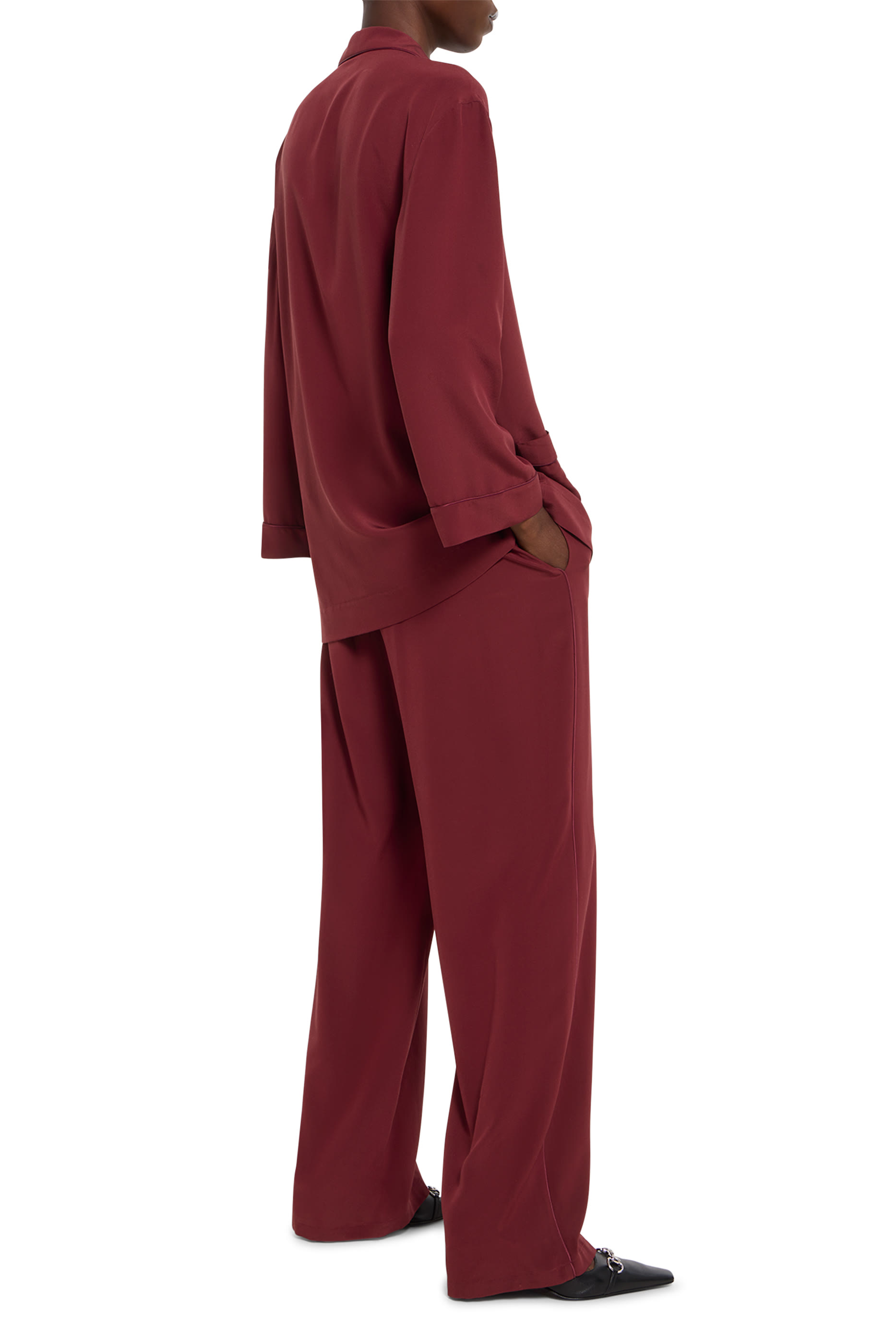 Silk Crêpe De Chine Pants