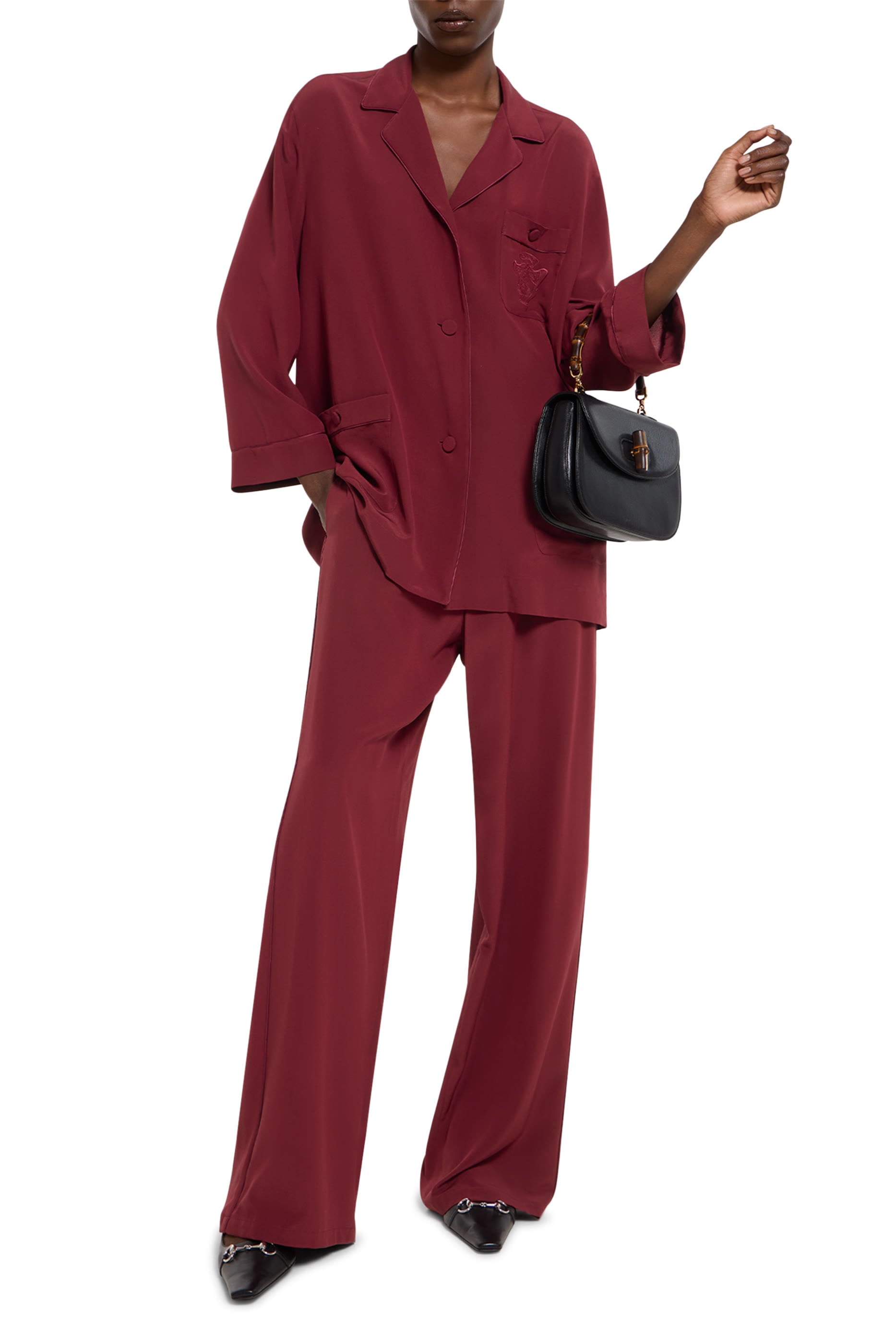 Silk Crêpe De Chine Pants