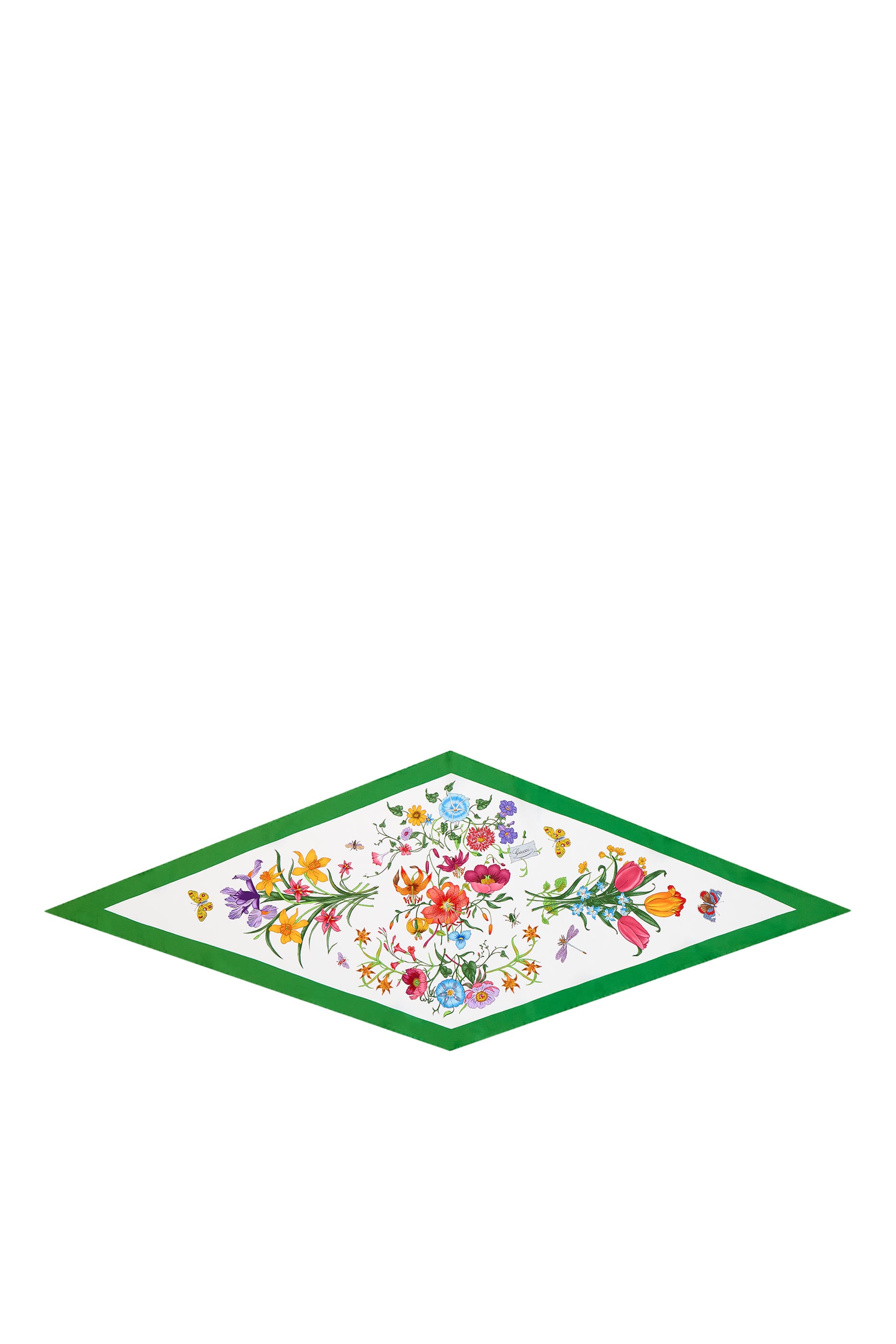 Printed Silk Twill Diamond Scarf